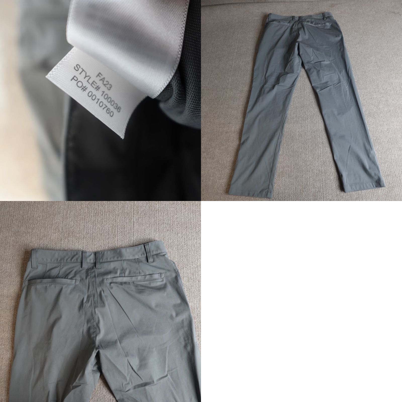 Rhone Rhone Pants Slim Fit 30 x 28 Gray Chino Men Size US 31 - 8 Thumbnail