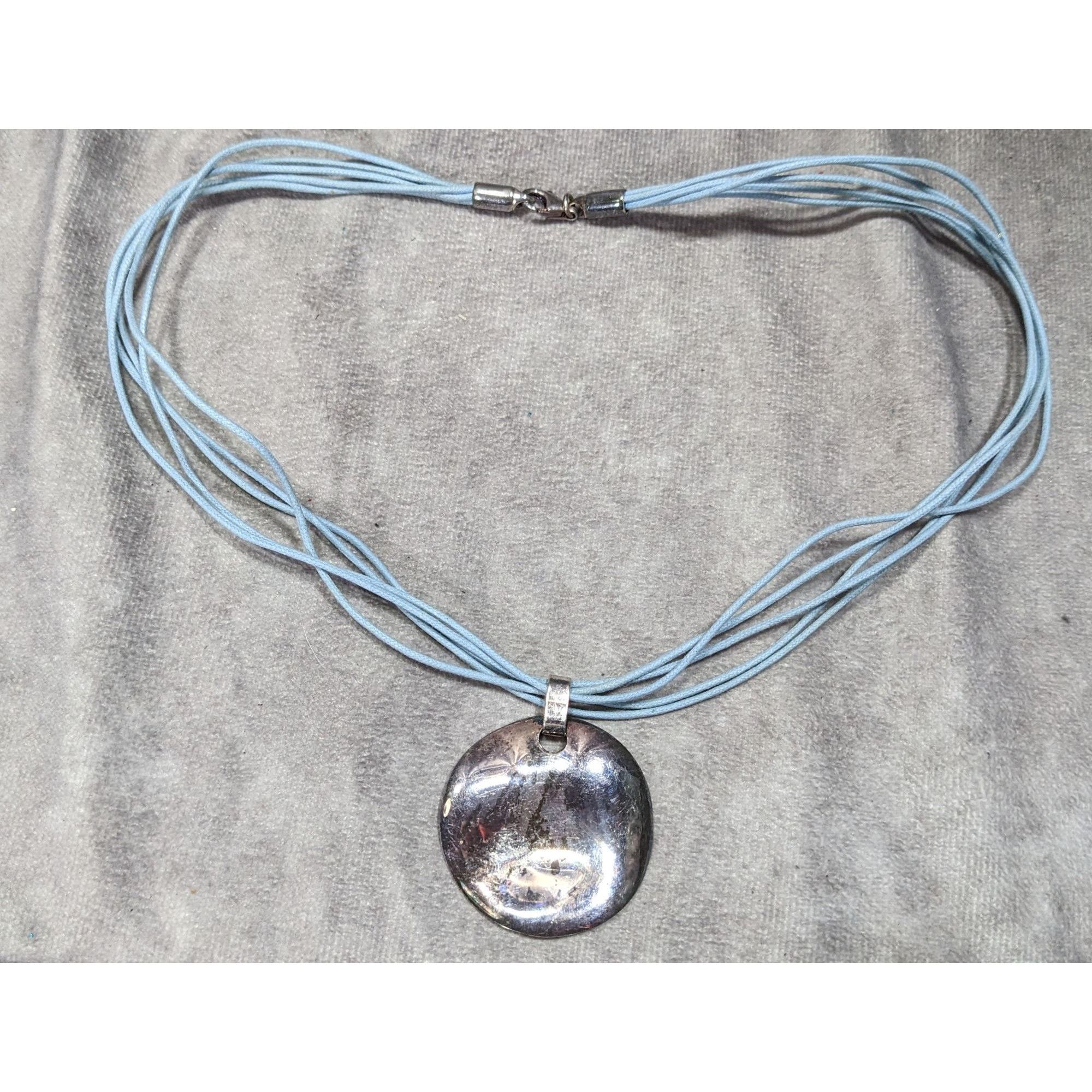 Other Distressed Casual Round Pendant Necklace With Multi-Strand L Size ONE SIZE - 3 Thumbnail