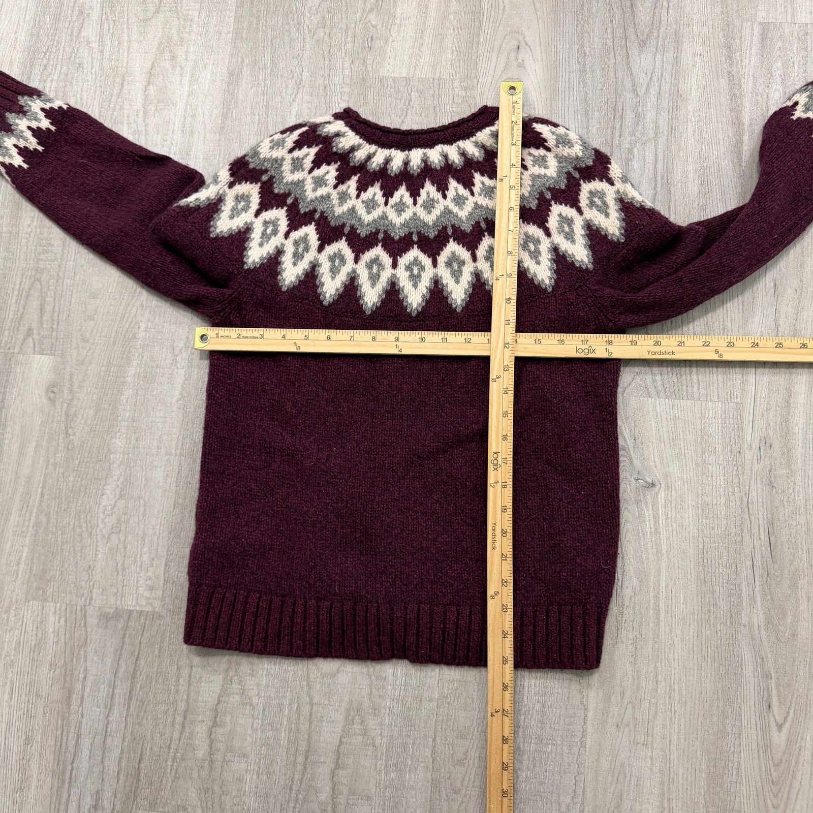 L.L. Bean LL Bean Sweater Men's Medium Petite Fair Isle Geometric Knit Size M / US 6-8 / IT 42-44 - 8 Thumbnail