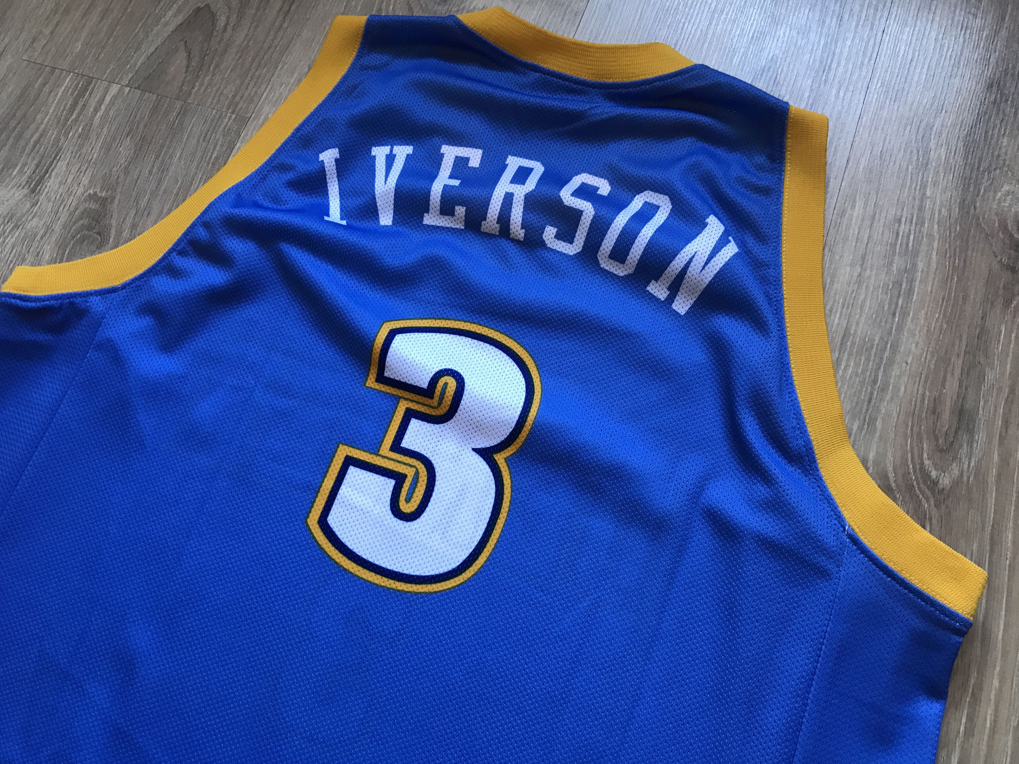 Champion × NBA × Vintage Vintage NBA Denver Nuggets Allen Iverson #3 Jersey Size US XL / EU 56 / 4 - 7 Thumbnail