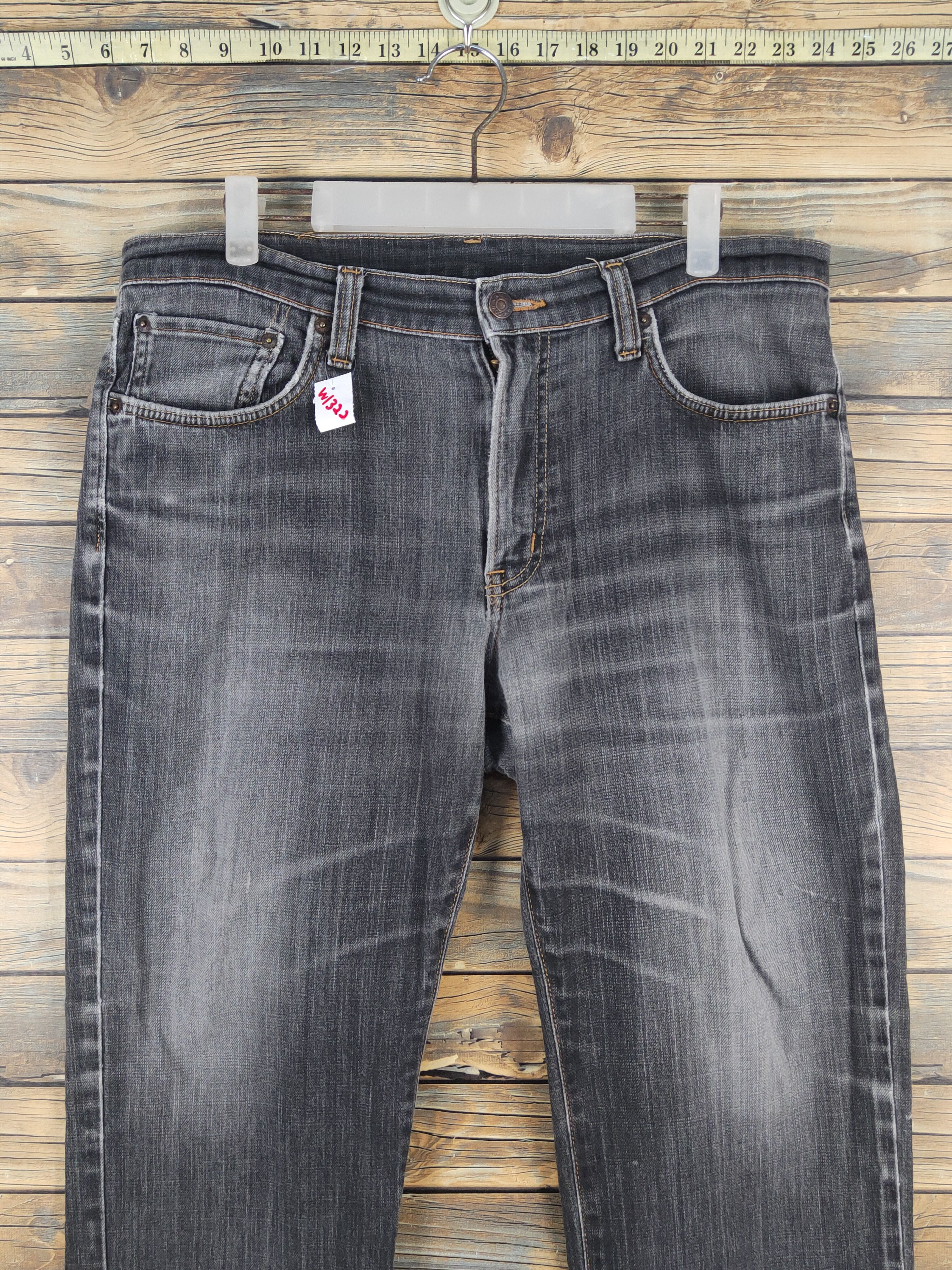 Edwin Edwin Black Distressed Ripped Jeans #W1322 Size US 35 - 2 Thumbnail