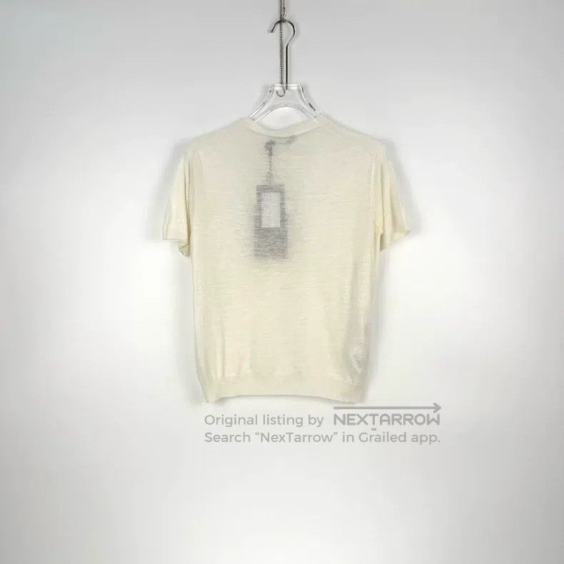 Prada Prada Beige classic logo mulberry silk linen short-sleeved Size XS / US 0-2 / IT 36-38 - 4 Thumbnail