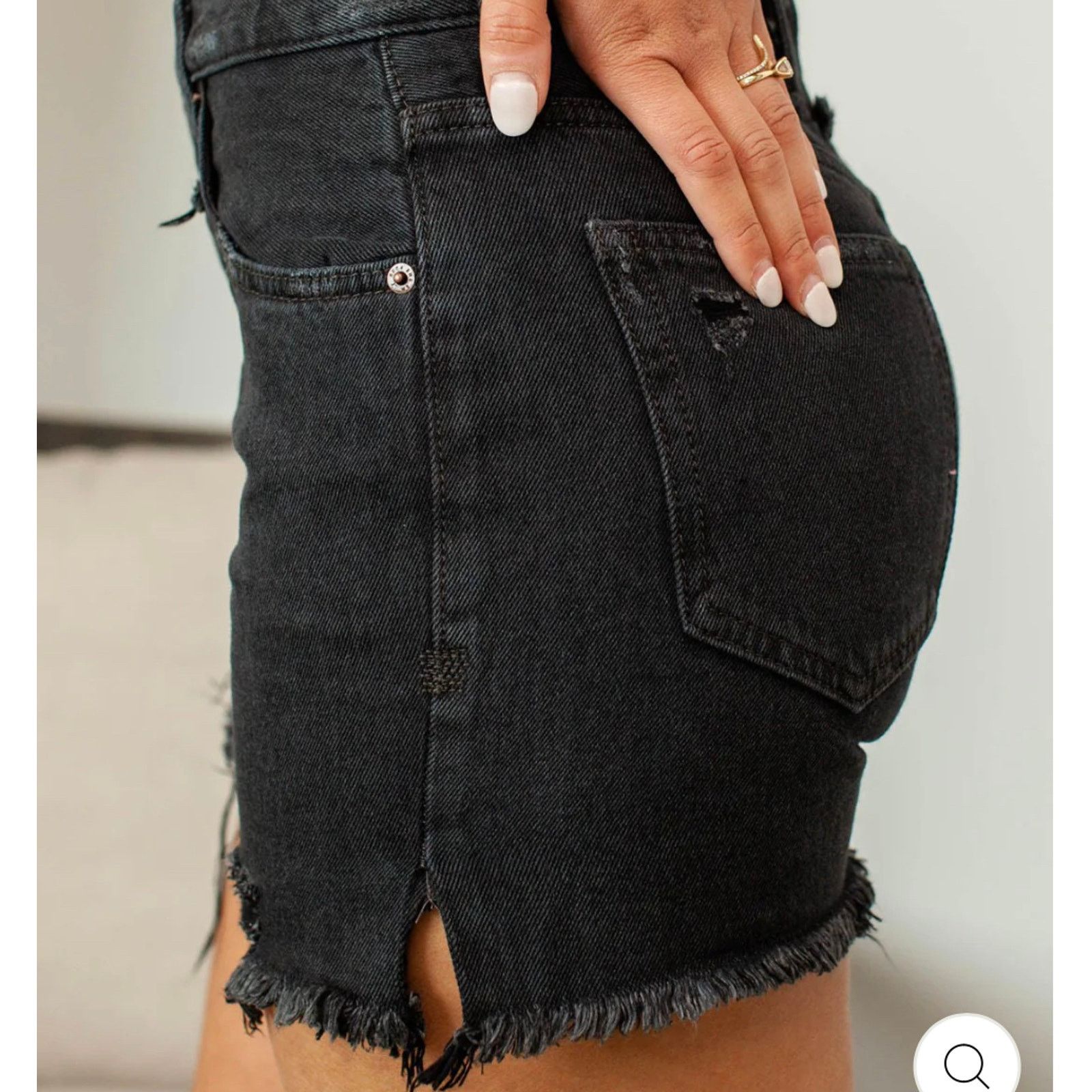 Free People Free People Makai Washed Black Cut Off Shorts Women's Sz 24 Size 24" / US 00 / IT 34 - 2 Thumbnail