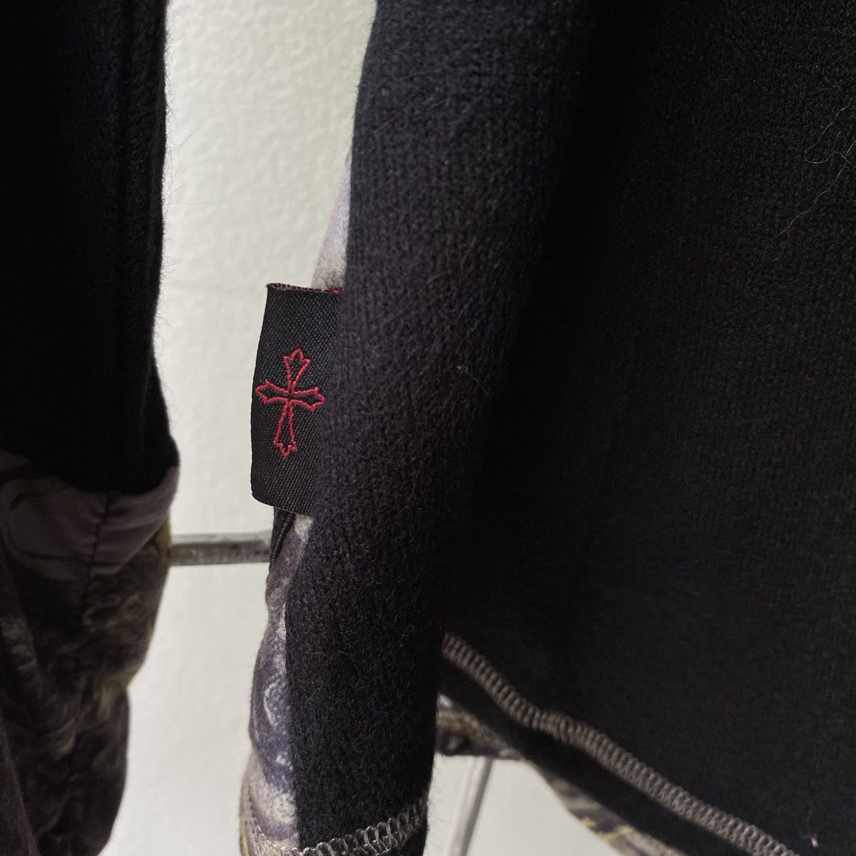 Japanese Brand OZZ CROCE Y2K Punk Black Dragon Print Layered Top Size S / US 4 / IT 40 - 12 Thumbnail