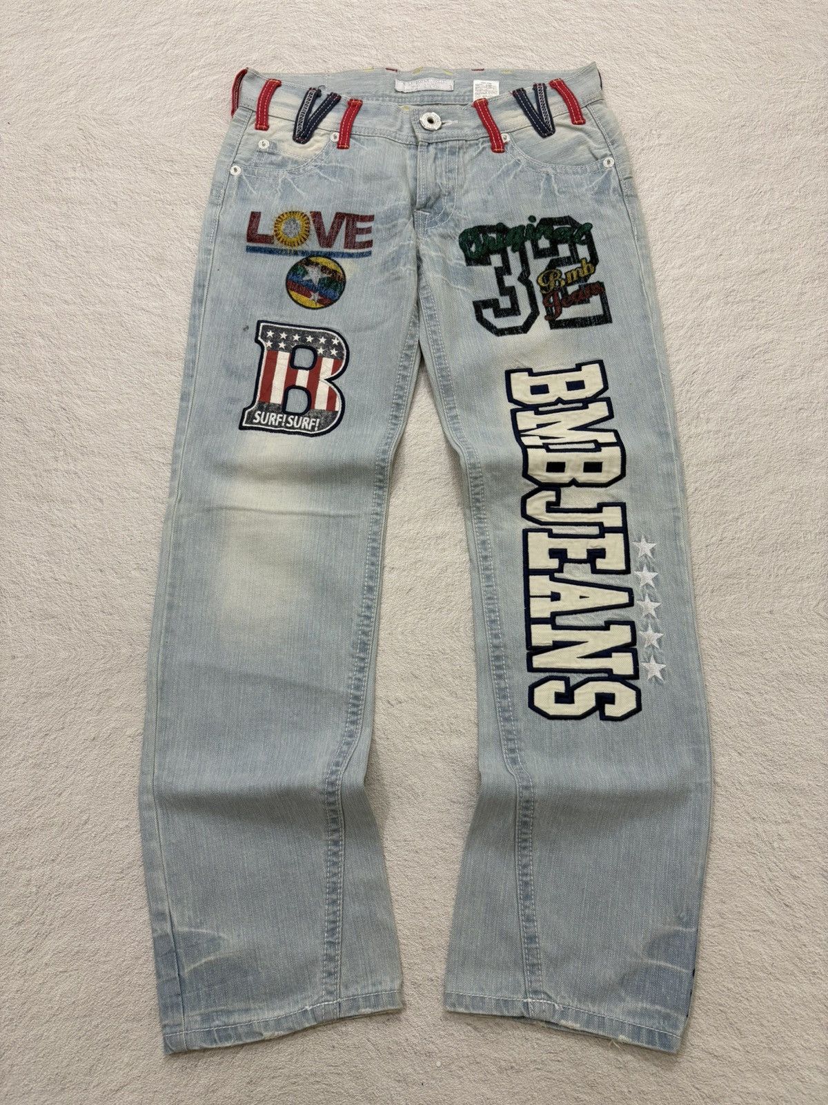 Hysteric Glamour 2000s Blue moon japan bootcut poem denim y2k style Size US 31 - 1 Thumbnail