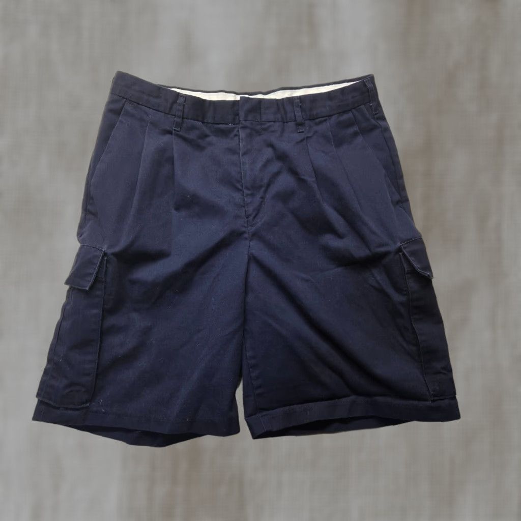 Vintage WearGard Cargo Shorts Blue Solid Workwear Front Pockets Adult Men's 36W 36 in Waist 36 Canvas Cotton Polyester Pockets Slas... Size US 36 / EU 52 - 1 Thumbnail