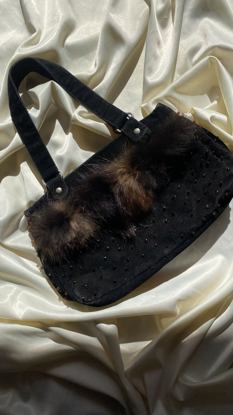 Vintage Vintage rabbit fur shoulder bag Size ONE SIZE - 3 Thumbnail