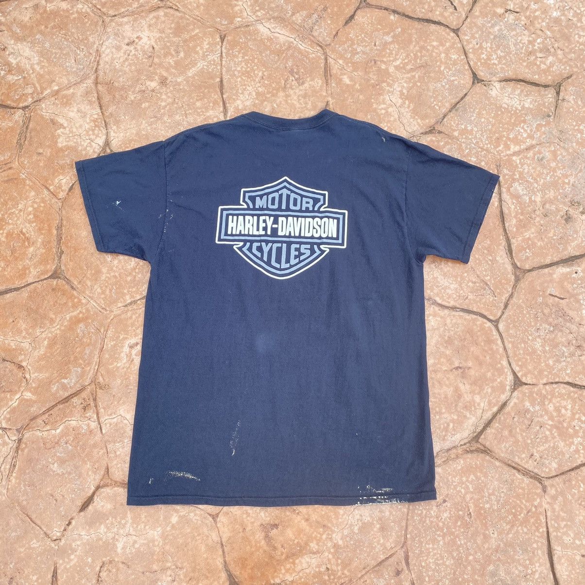 Harley Davidson Thrashed Faded Vintage Harley Davison ERD GRUNGE FLAME TEE Size US XL / EU 56 / 4 - 2 Thumbnail