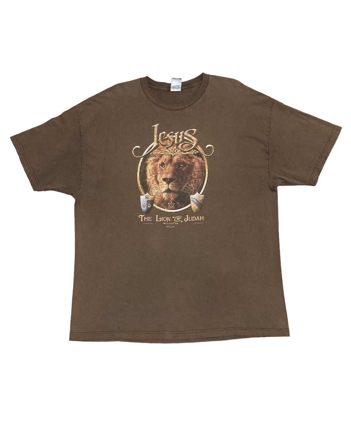 Vintage Vintage Jesus Lion Of Judah Brown T-Shirt Size US XXL / EU 58 / 5 - 1 Thumbnail