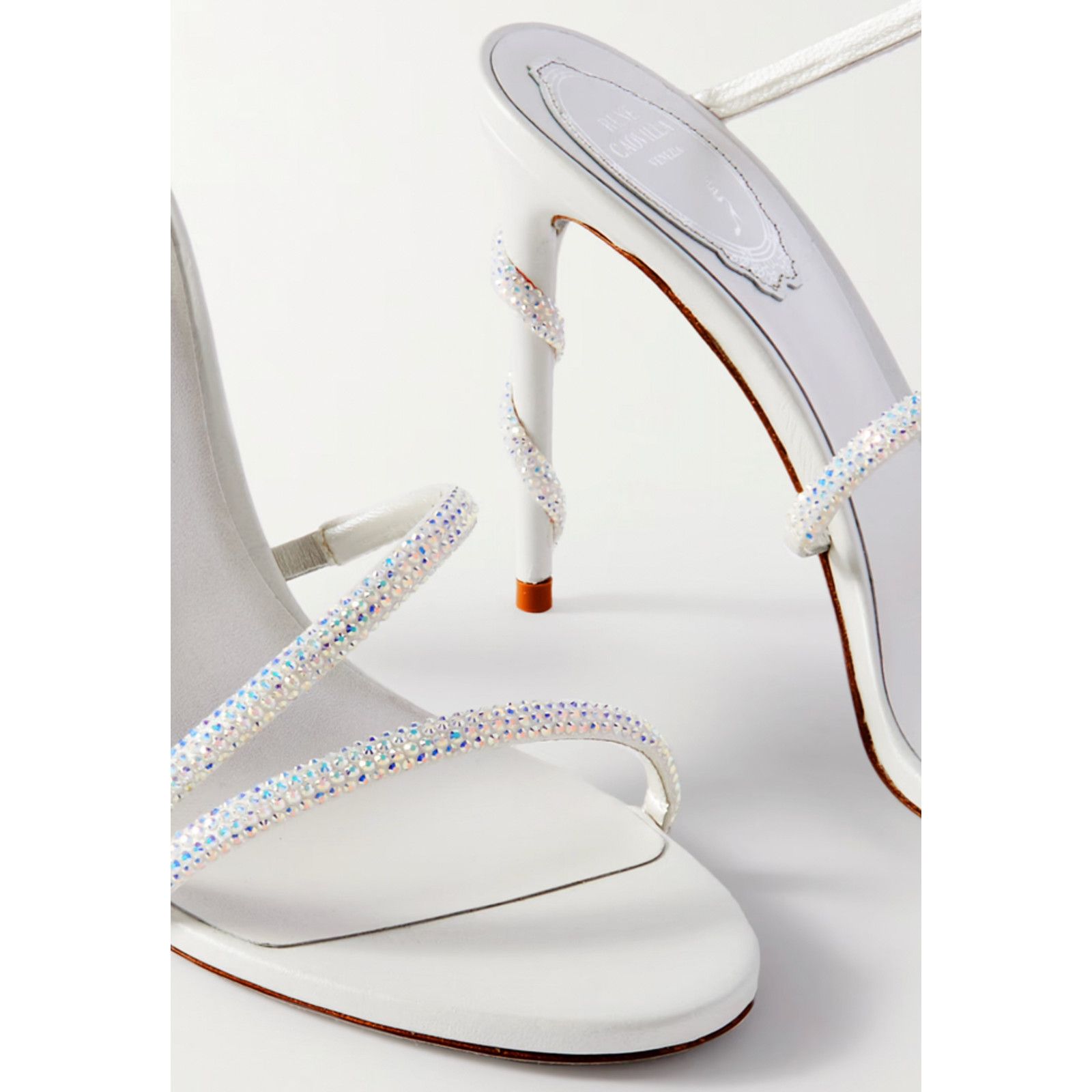Rene Caovilla Margot Crystal Ankle Wrap Strap Sandal Heel Pump 36 Size US 6 / IT 36 - 5 Thumbnail