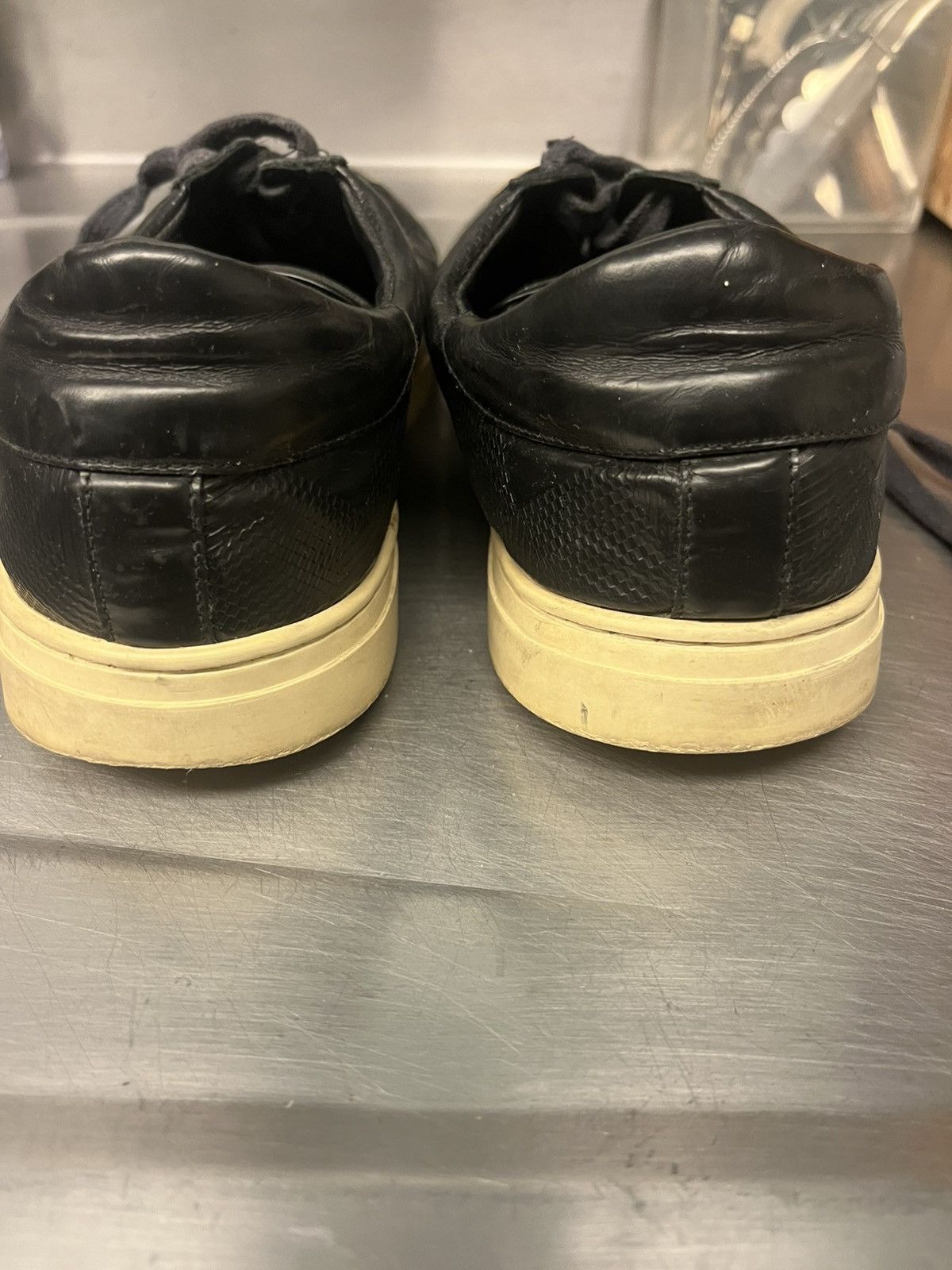 Burberry Men’s Burberry Embossed Check Leather Sneakers Size 8/41 Size US 8.5 / EU 41-42 - 4 Thumbnail