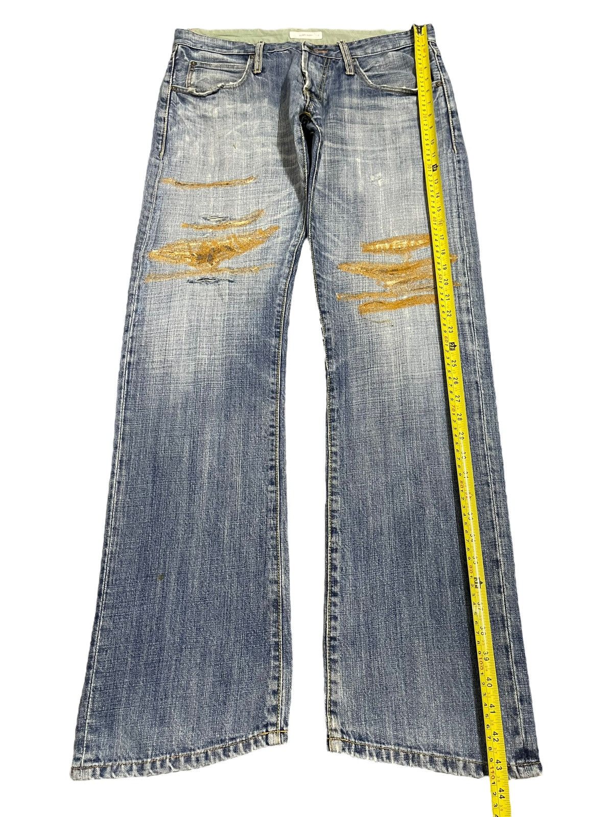 Tornado Mart Vintage Japanese Brand Blue Faded Wash Distressed Jeans Size US 34 / EU 50 - 12 Thumbnail