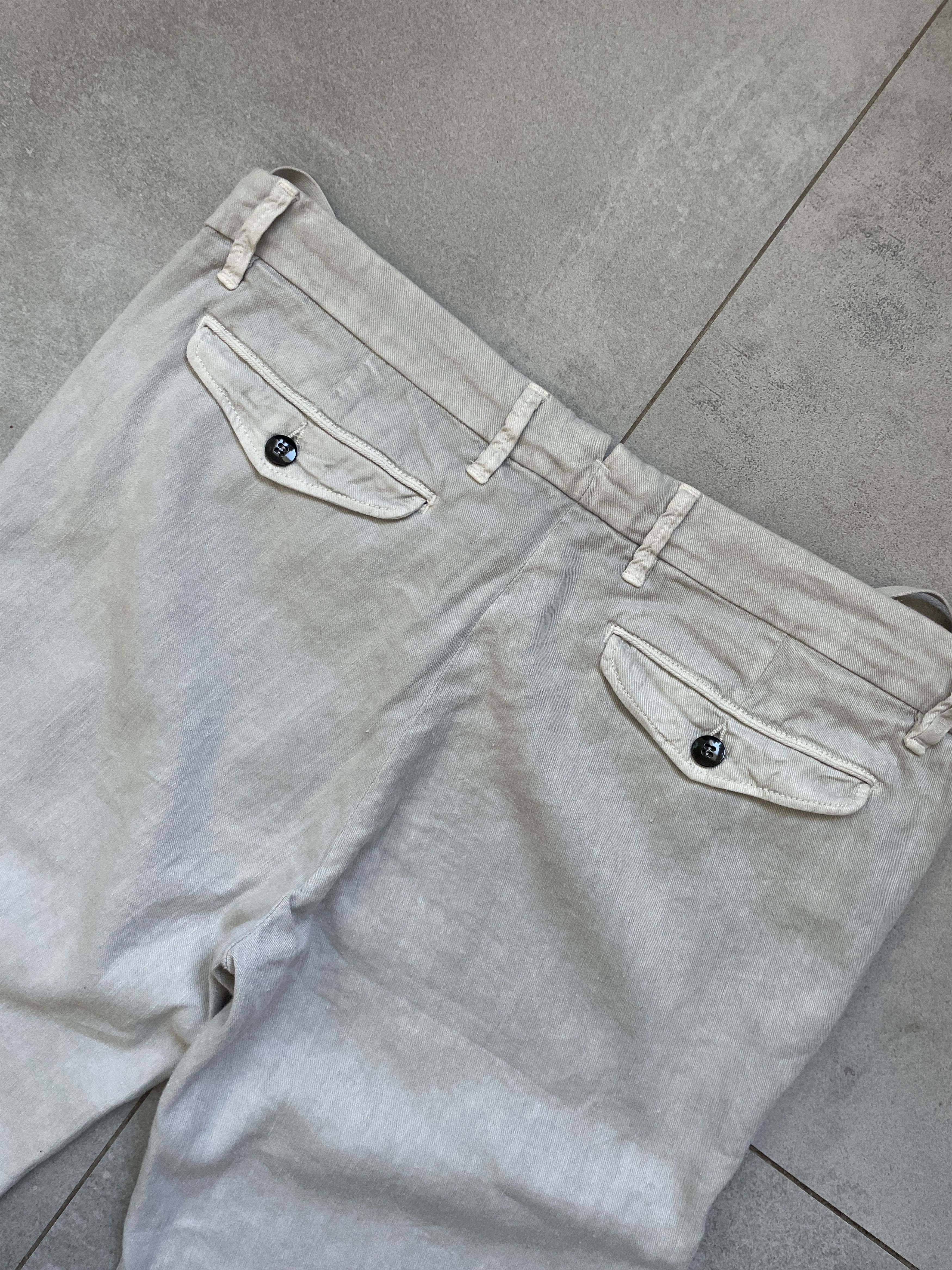 C.P. Company CREAM STONE ISLAND CP COMPANY LINEN LIGHT WEIGHT CHINO Size US 32 / EU 48 - 2 Thumbnail