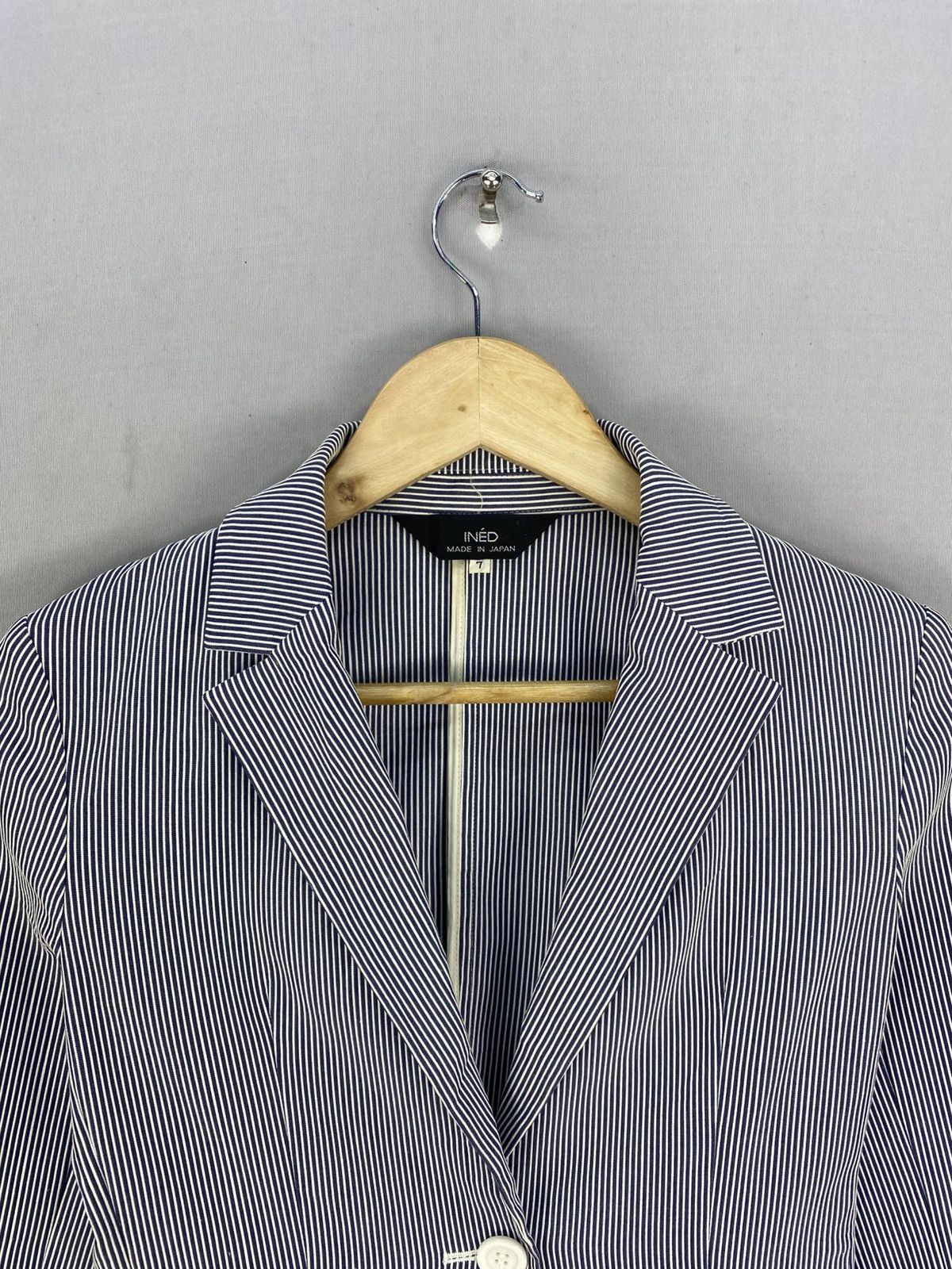 Yohji Yamamoto INED Pinstripe Coat Jacket Size XXS / US 00 / IT 34 - 7 Thumbnail