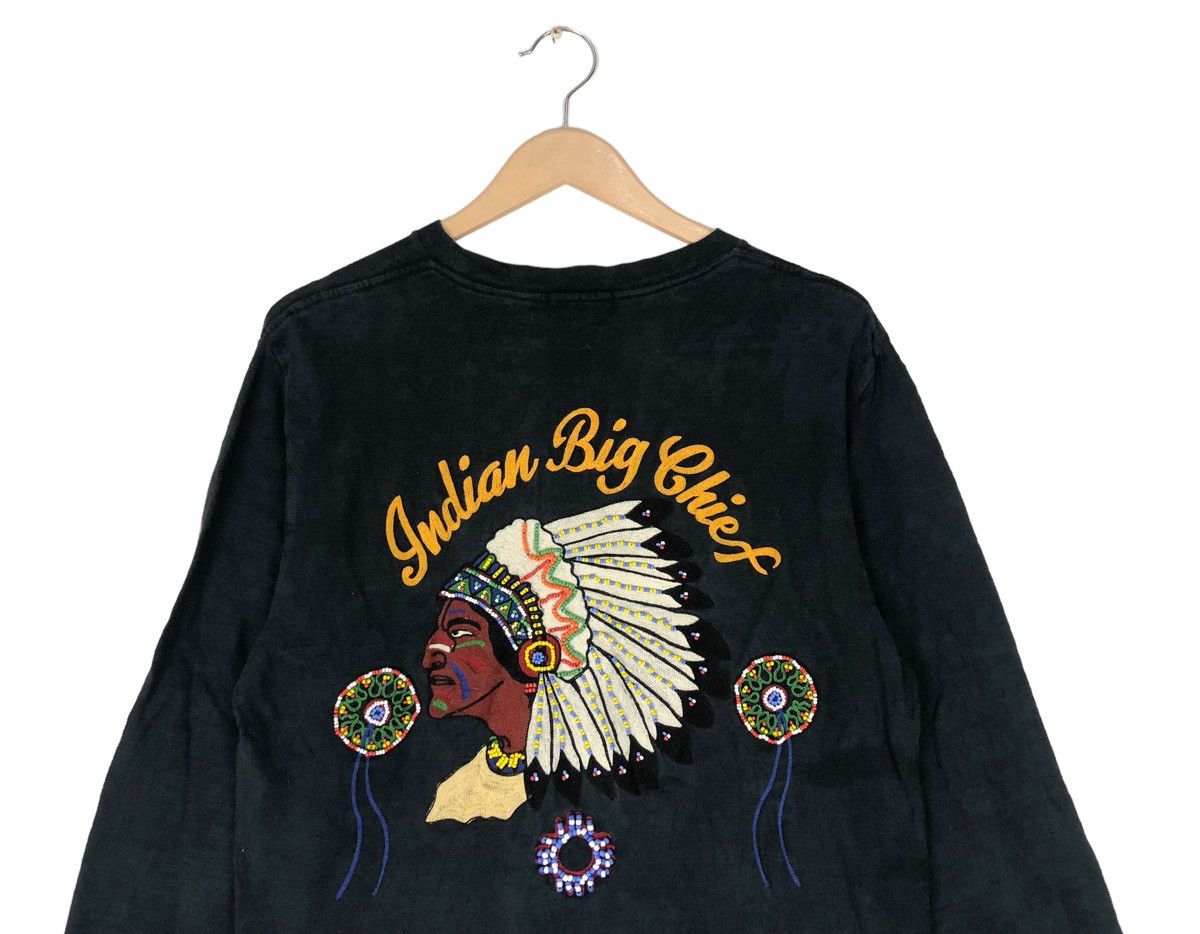 Indian Motorcycle × Toyo Enterprises Indian Big Chief Beaded Native Logo Longsleeve T Shirt Size US M / EU 48-50 / 2 - 3 Thumbnail