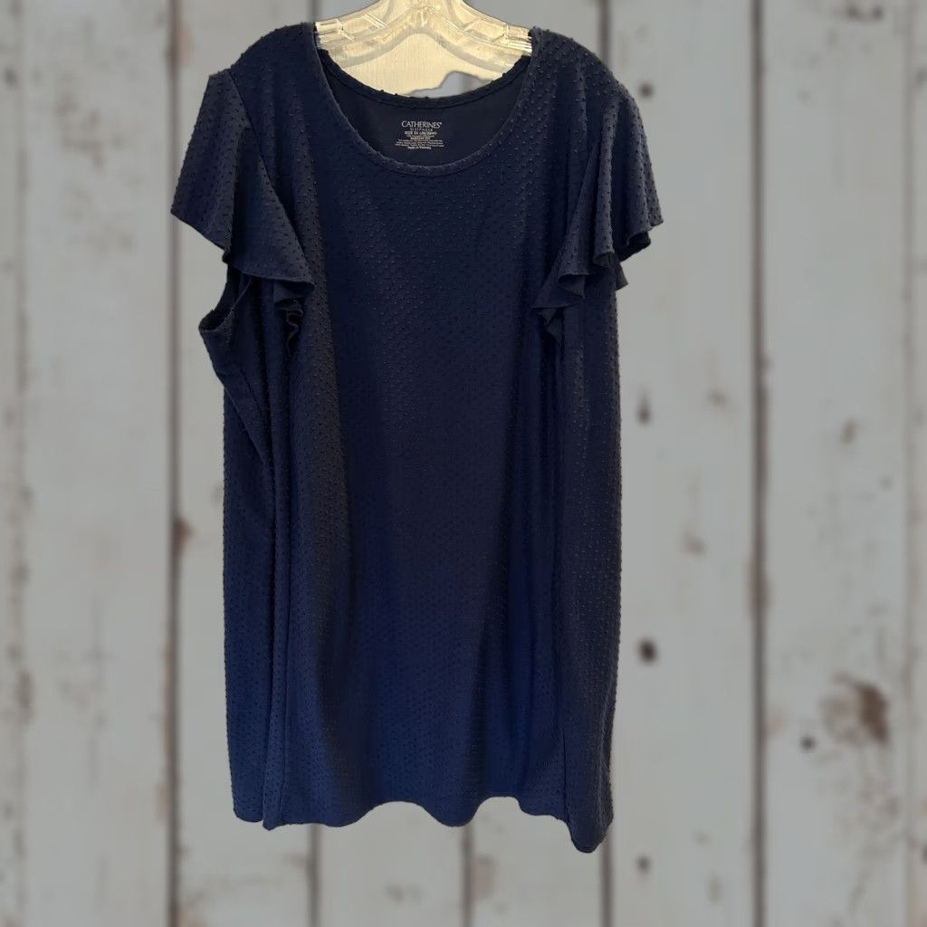 Vintage Catherine’s Sleepwear Nightgown Women Navy Blue 3X Plus Size 26/28W Gown Women Men’s? Size ONE SIZE - 1 Thumbnail