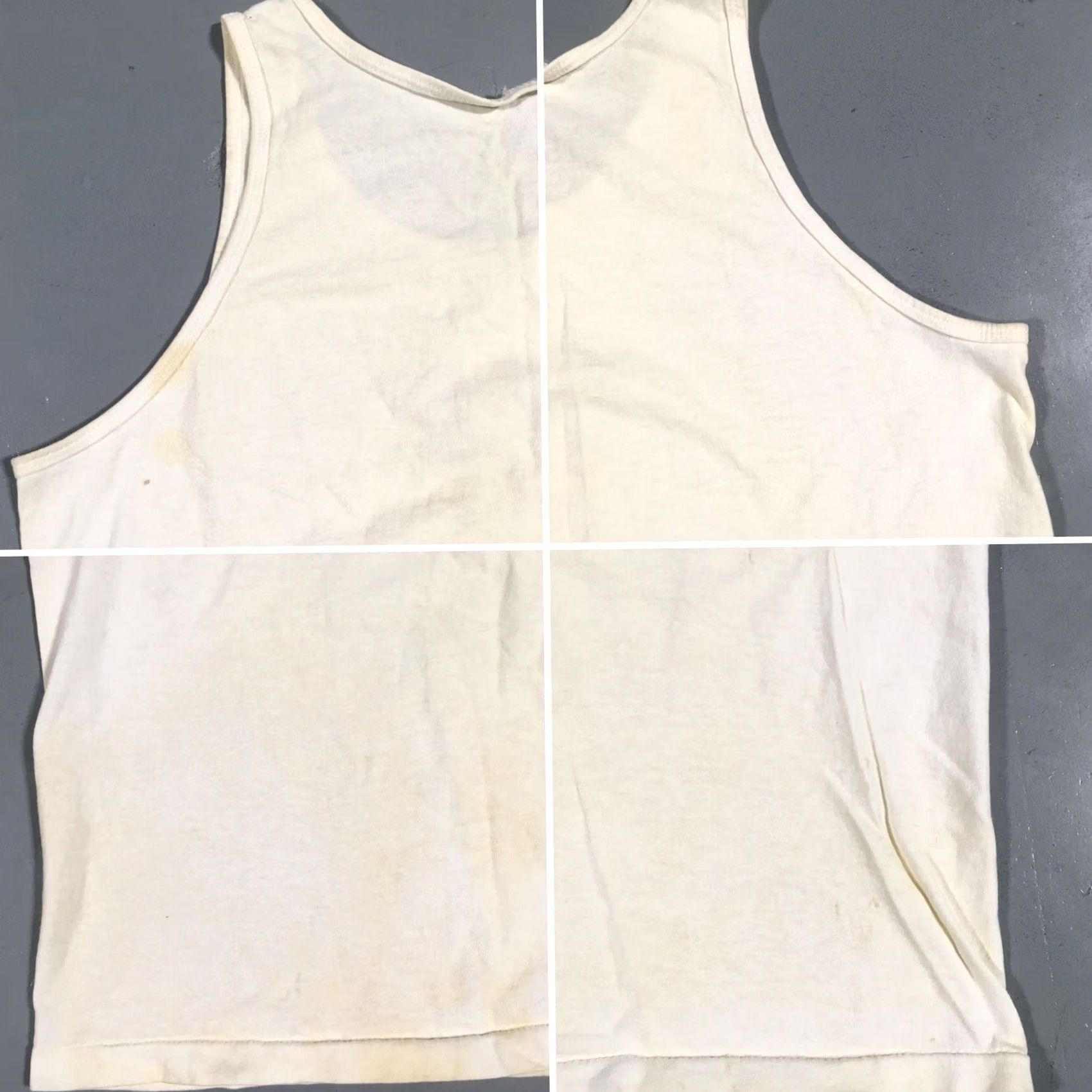 Fruit Of The Loom VINTAGE Marathon Mile 24 Neon Graphic Tank Top Geo A Sedlak Ink Runs c 87 1980s Tank Top Men L White Graphics 80s Sportswear/Beach Size US L / EU 52-54 / 3 - 6 Thumbnail