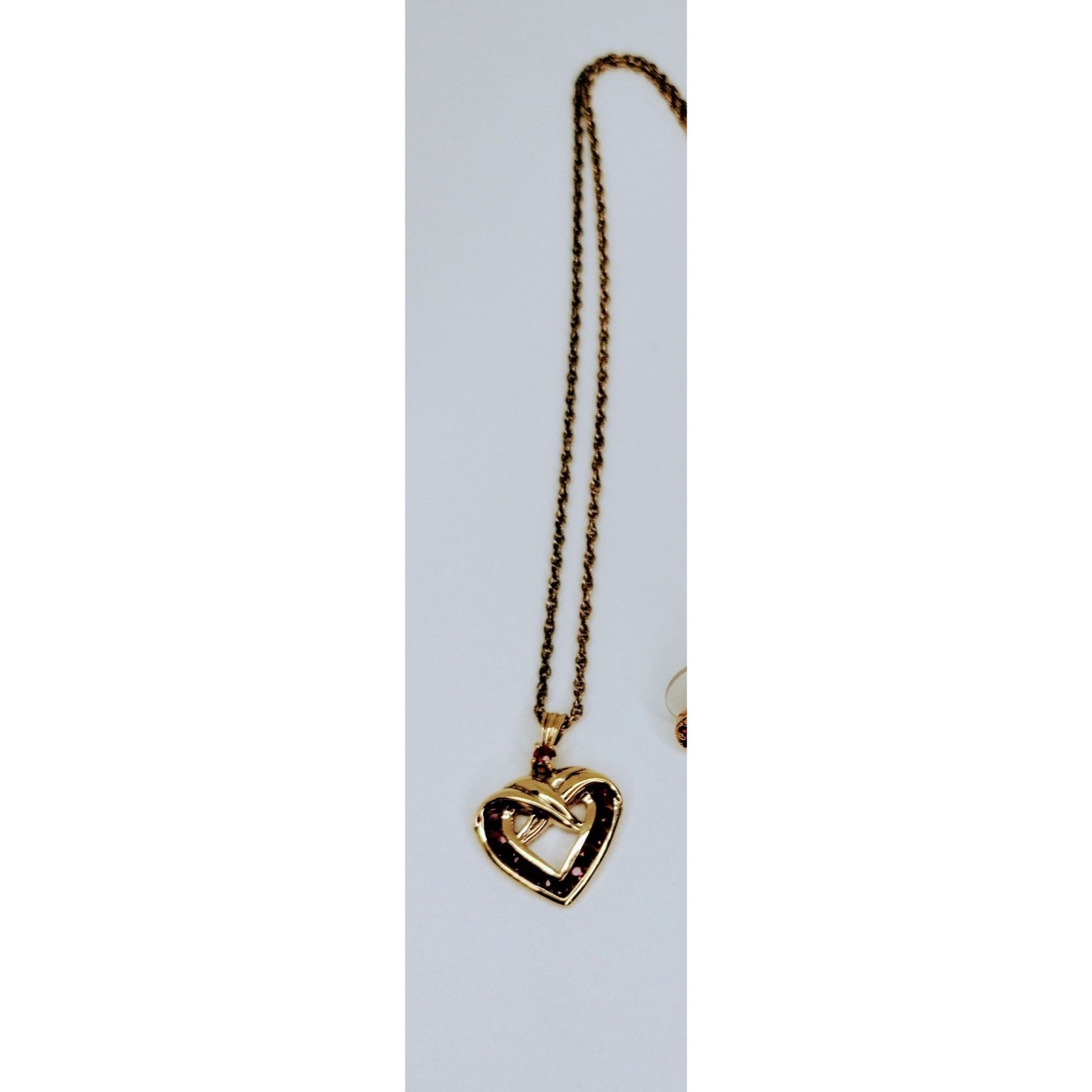 Vintage Danbury Mint Vermeil Necklace Genuine Ruby 14k Gold / Sterli Size ONE SIZE - 15 Thumbnail
