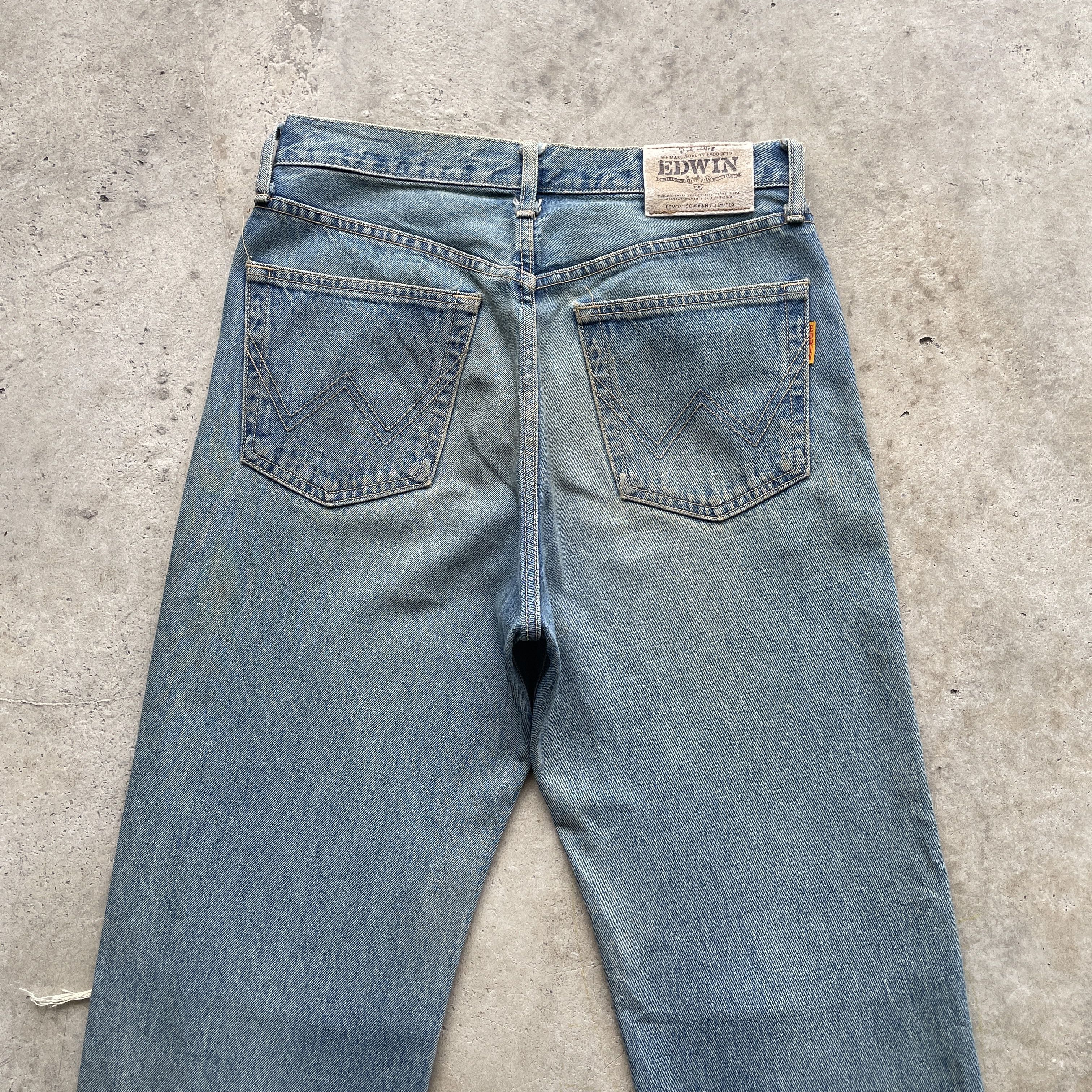 Edwin × Vintage 90s EDWIN RUSTY JEANS DISTRESSED DENIM FADED PANTS W30 Size US 30 / EU 46 - 10 Thumbnail