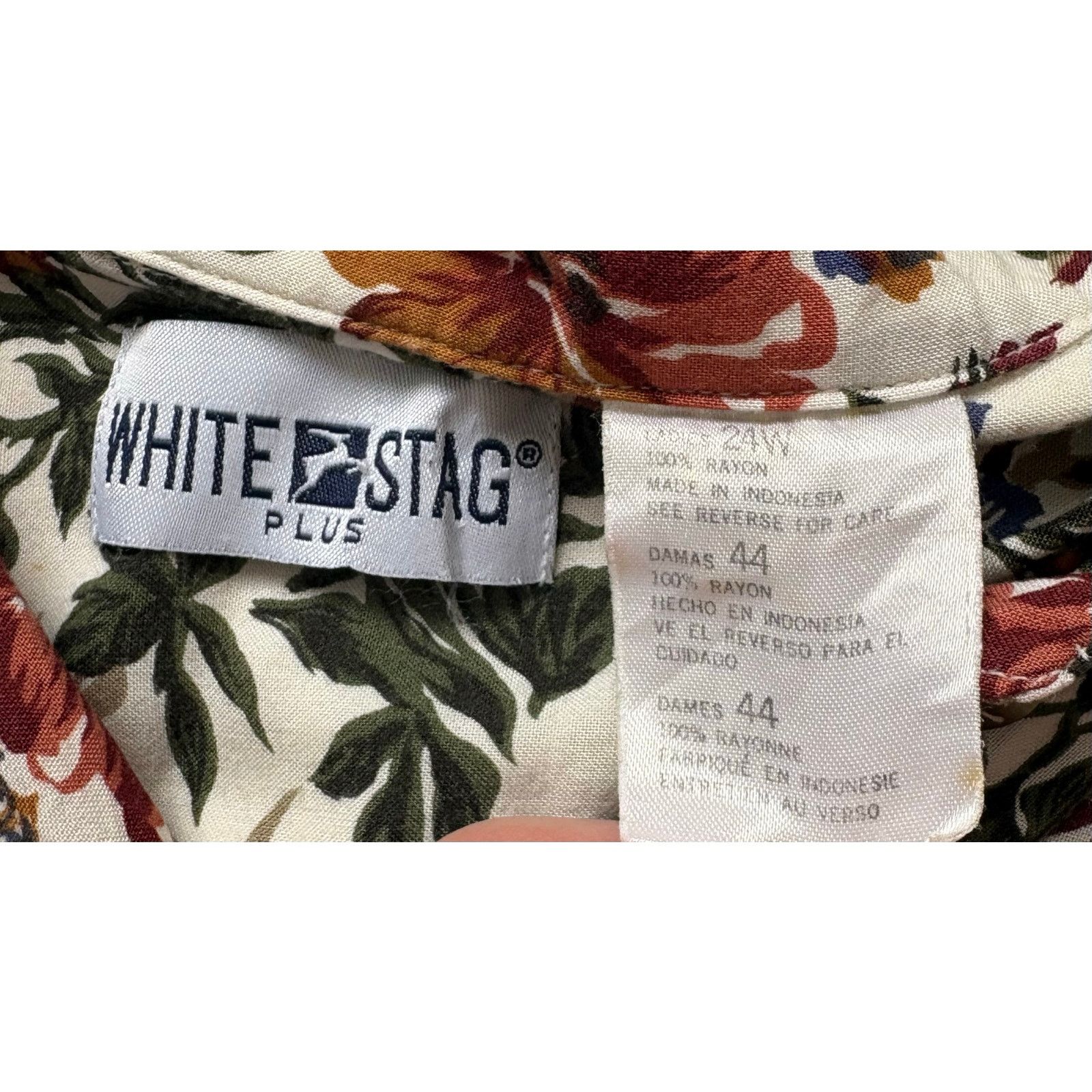 Other White Stag | Women’s Floral Long Sleeve Shirt | 24W Size 4XL / US 24-26 - 2 Thumbnail