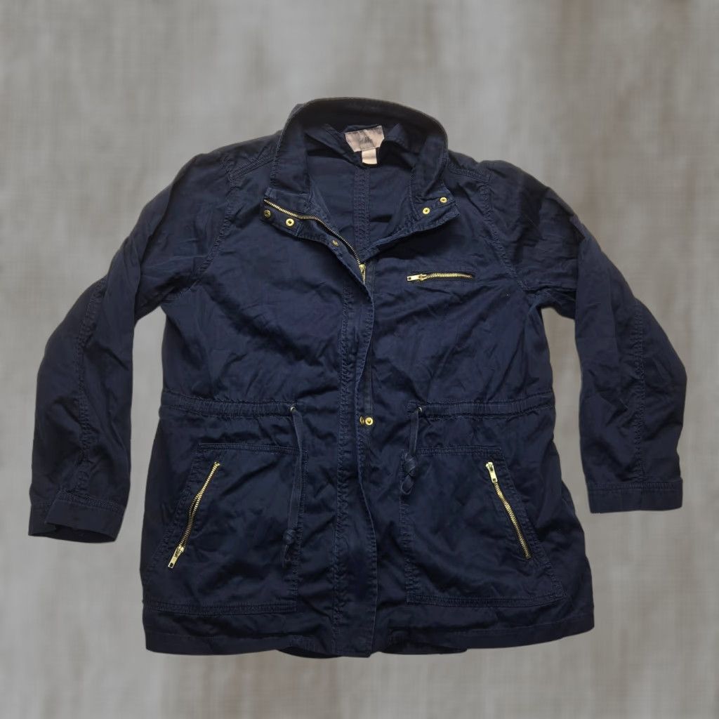 H&M H&M Navy Blue Long Sleeve Jacket Coat Woman Size 20 Full Zip & Button Adult Regular Size 3XL / US 20-22 - 1 Thumbnail