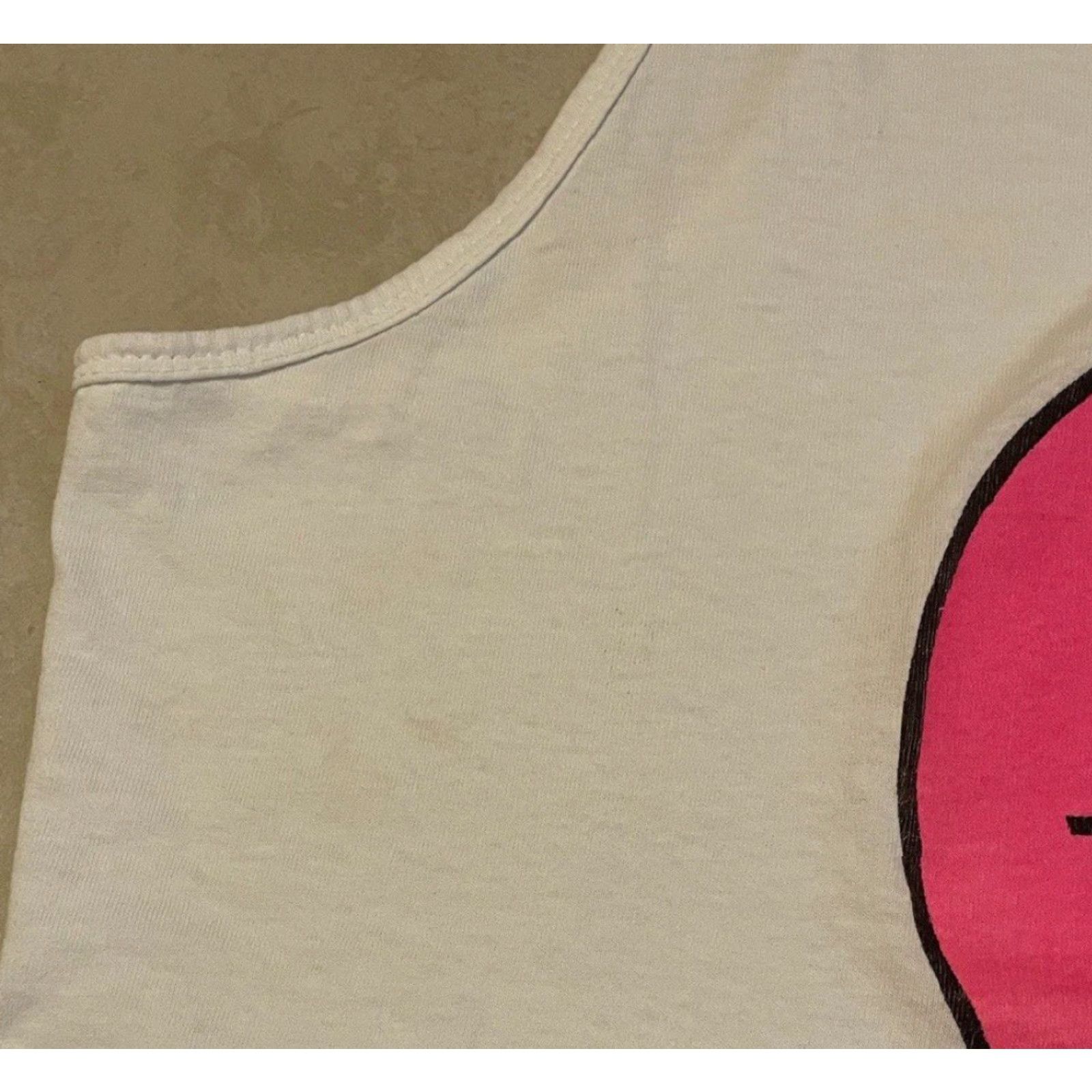 Vintage VINTAGE Smiley Face Faded Tank Top Shirt M White USA Surf 80s 90s Grunge Vaporwave Mens Size US M / EU 48-50 / 2 - 6 Thumbnail
