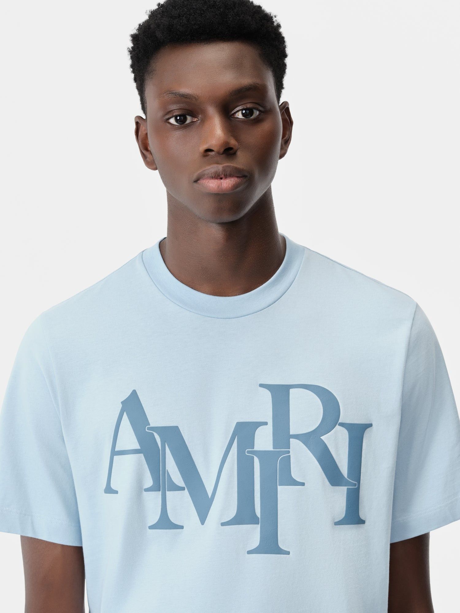 Amiri o1s1wg110525 Staggered T-Shirt in Blue Size US L / EU 52-54 / 3 - 4 Thumbnail