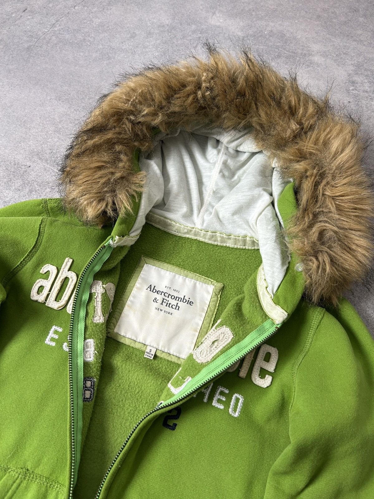Abercrombie & Fitch Vintage Abercrombie&Fitch green zip-hoodies womens y2k Size S / US 4 / IT 40 - 5 Thumbnail