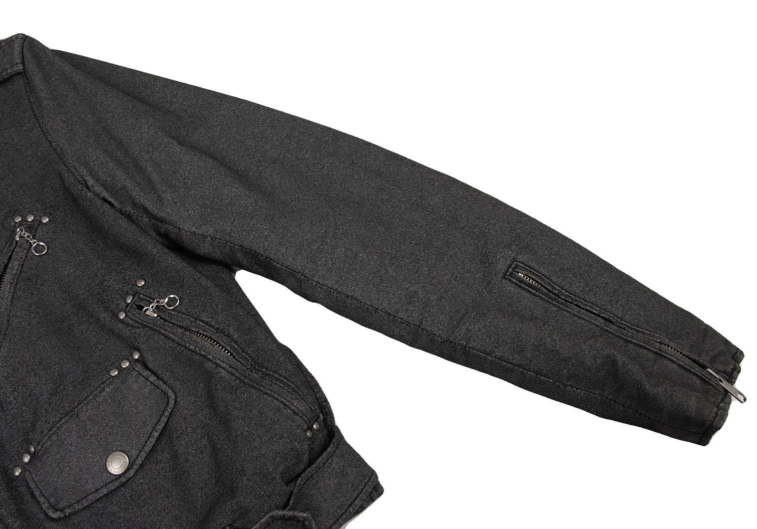 Jean Paul Gaultier Gray Suede Cotton Rider Jacket Size 48 Size US M / EU 48-50 / 2 - 7 Thumbnail
