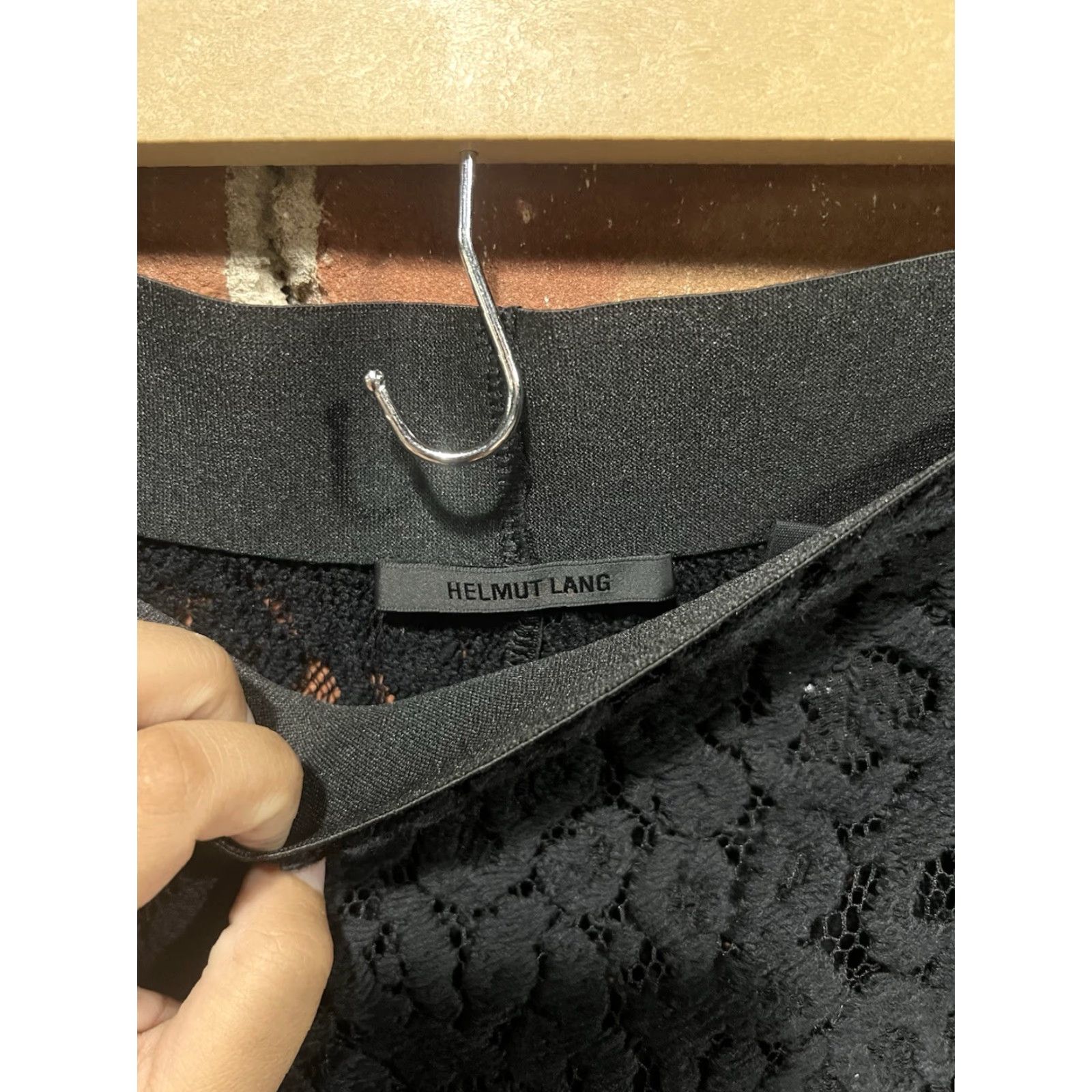 Helmut Lang Helmut Lang Womens Pants Cotton Blend Elastic Waist Mid-Rise Black M Size 32" / US 10 / IT 46 - 2 Thumbnail
