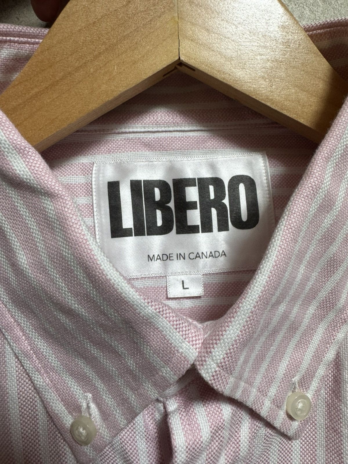 Libero Libero pink candy stripe oxford cloth button down Size US L / EU 52-54 / 3 - 3 Thumbnail