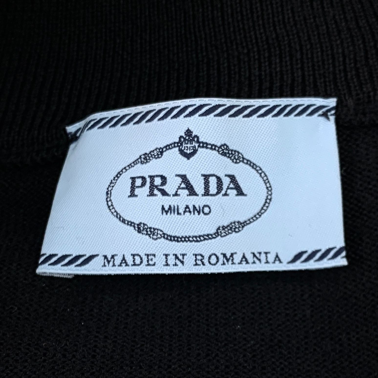 Prada Prada Black Full-Zip Bomber Jacket With Logo Patch For Men S Size L / US 10 / IT 46 - 6 Thumbnail