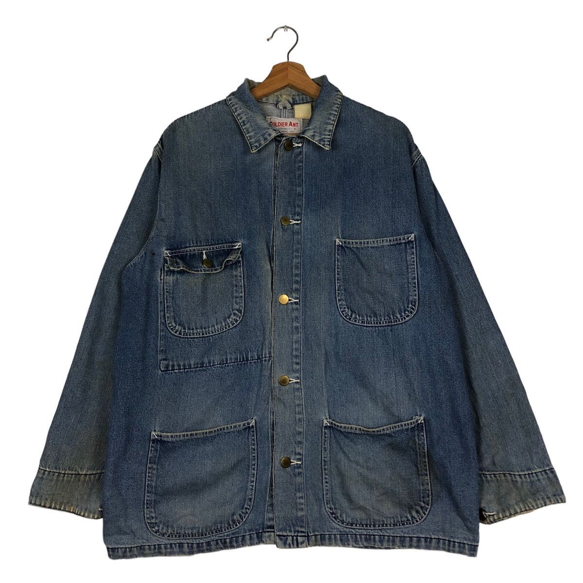 Japanese Brand 🔥Vintage Denim Chore Jacket Soldier Ant Toyo Enterprise Size US M / EU 48-50 / 2 - 1 Thumbnail