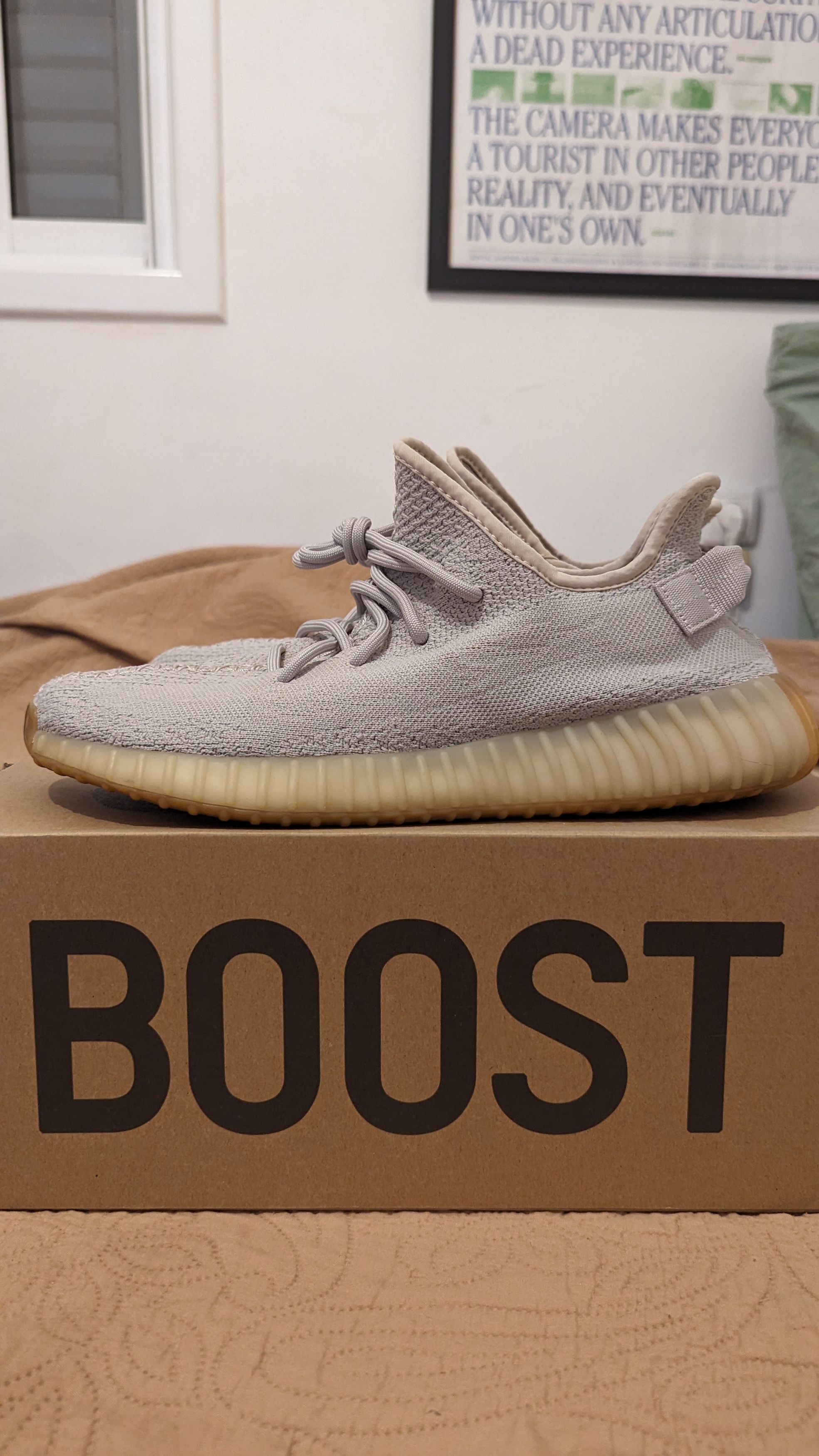 image of Adidas x Kanye West Yeezy Boost 350V2 Sesame (2018) Shoes in Beige, Men's (Size 12)