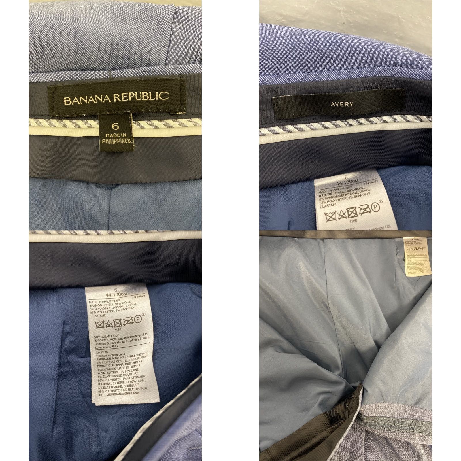 Banana Republic VINTAGE Banana Republic Dress Pants Women’s Size 6 Blue Wool Skinny High Rise Casual Elegant Size 28" / US 6 / IT 42 - 8 Thumbnail