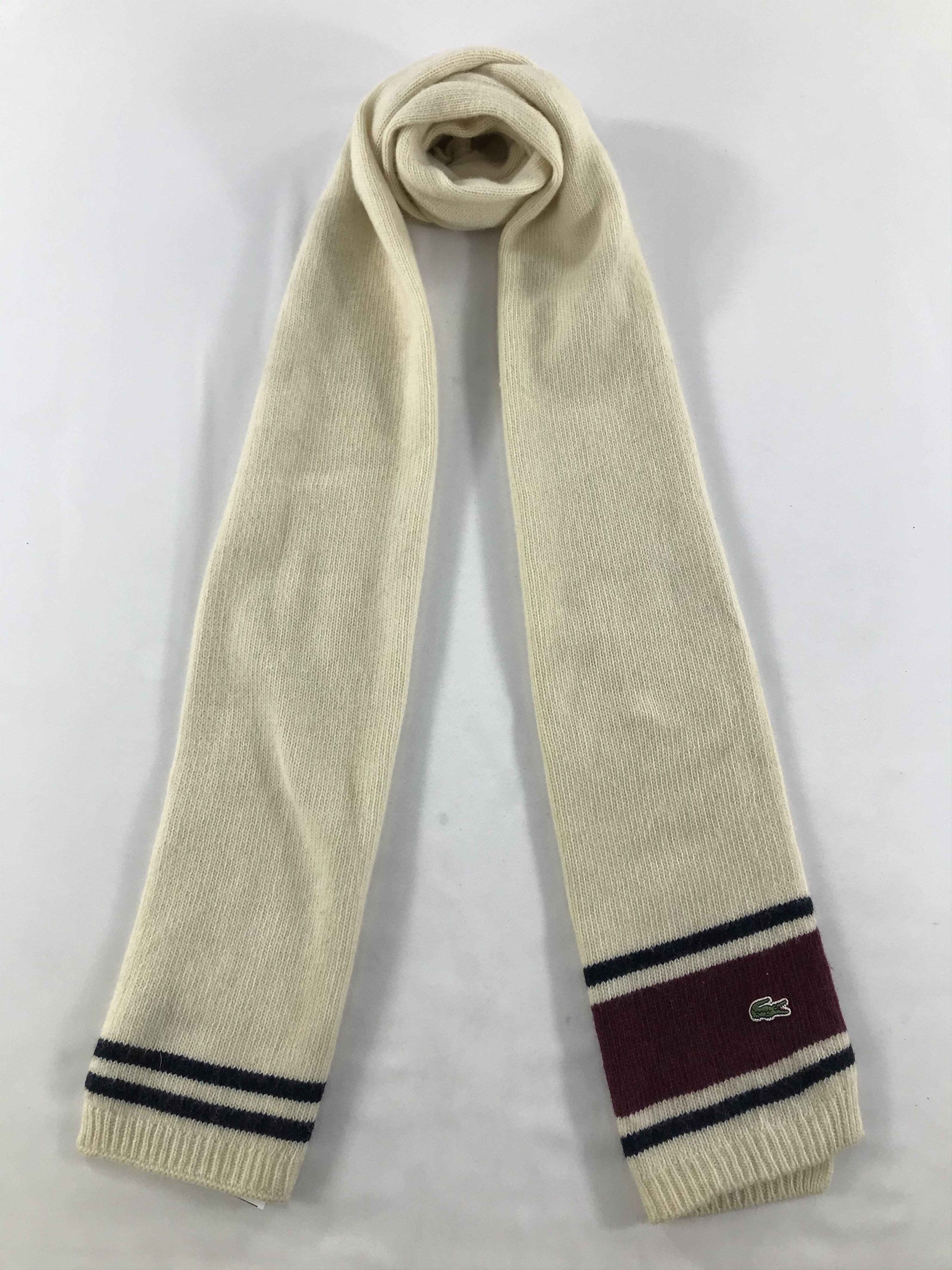 Lacoste Vintage Lacoste Scarf/Muffler/Neckwear MF1251 Size ONE SIZE - 1 Thumbnail