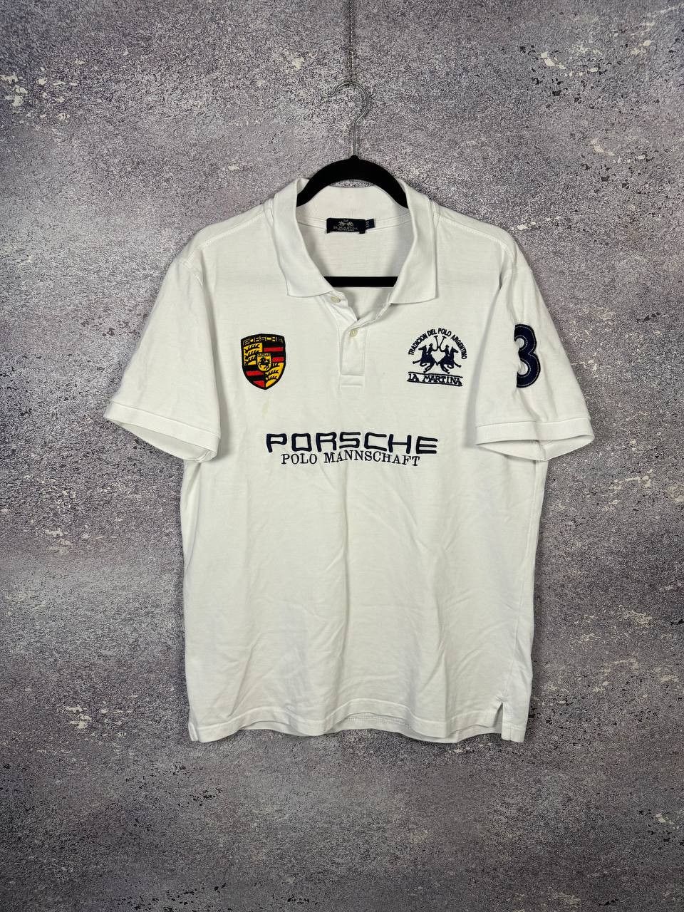 La Martina La Martina Porsche White Polo Men's Rugby Team Big Printed Size US XXL / EU 58 / 5 - 1 Thumbnail