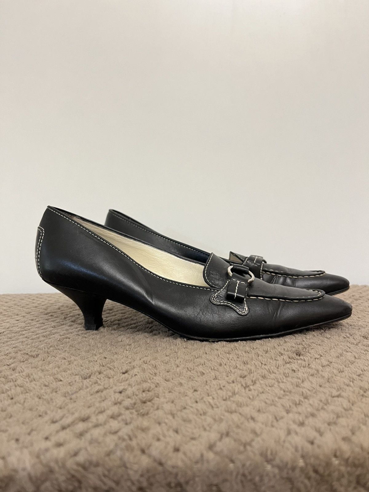 Tod's Tod’s Vintage Black Leather Heeled Sandals Elegant Size US 6 Size US 6 / IT 36 - 3 Thumbnail