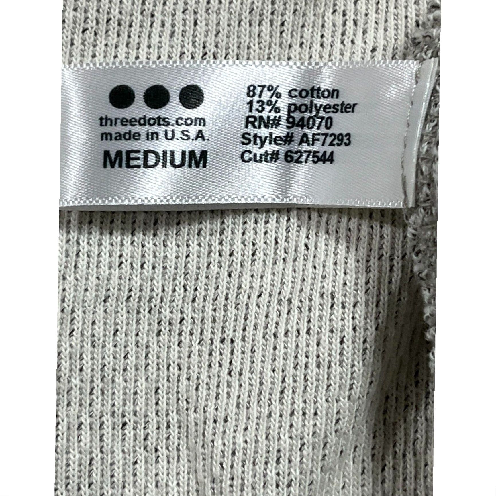 Vintage Three Dots Cardigan Sweater M Women Gray Regular Knit Cotton Blend Solid Open Breathable Casual Vintage? No Size M / US 6-8 / IT 42-44 - 5 Thumbnail