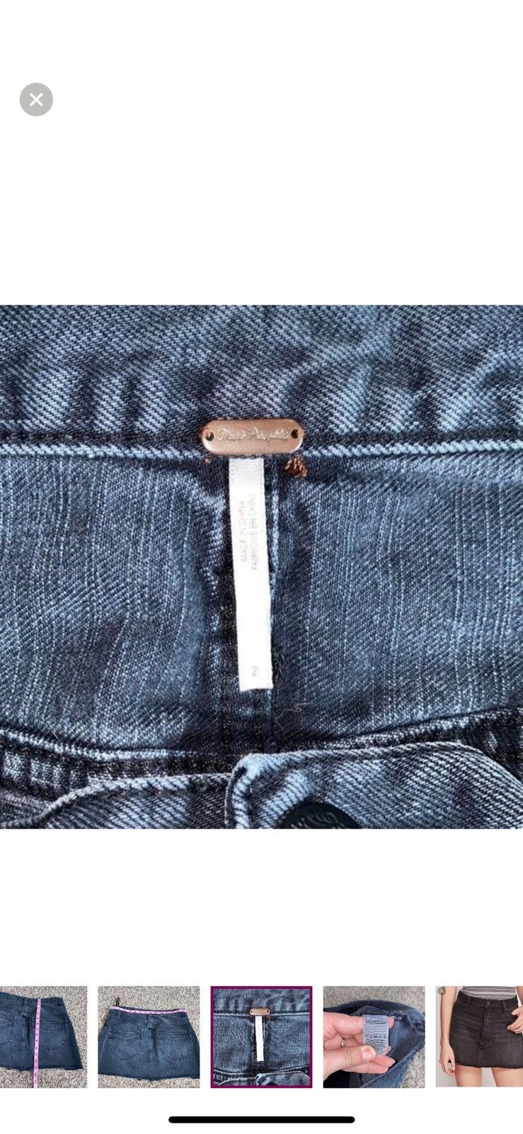 Free People Free people beat of the music denim mini skirt size 2 Size 26" / US 2 / IT 38 - 3 Thumbnail
