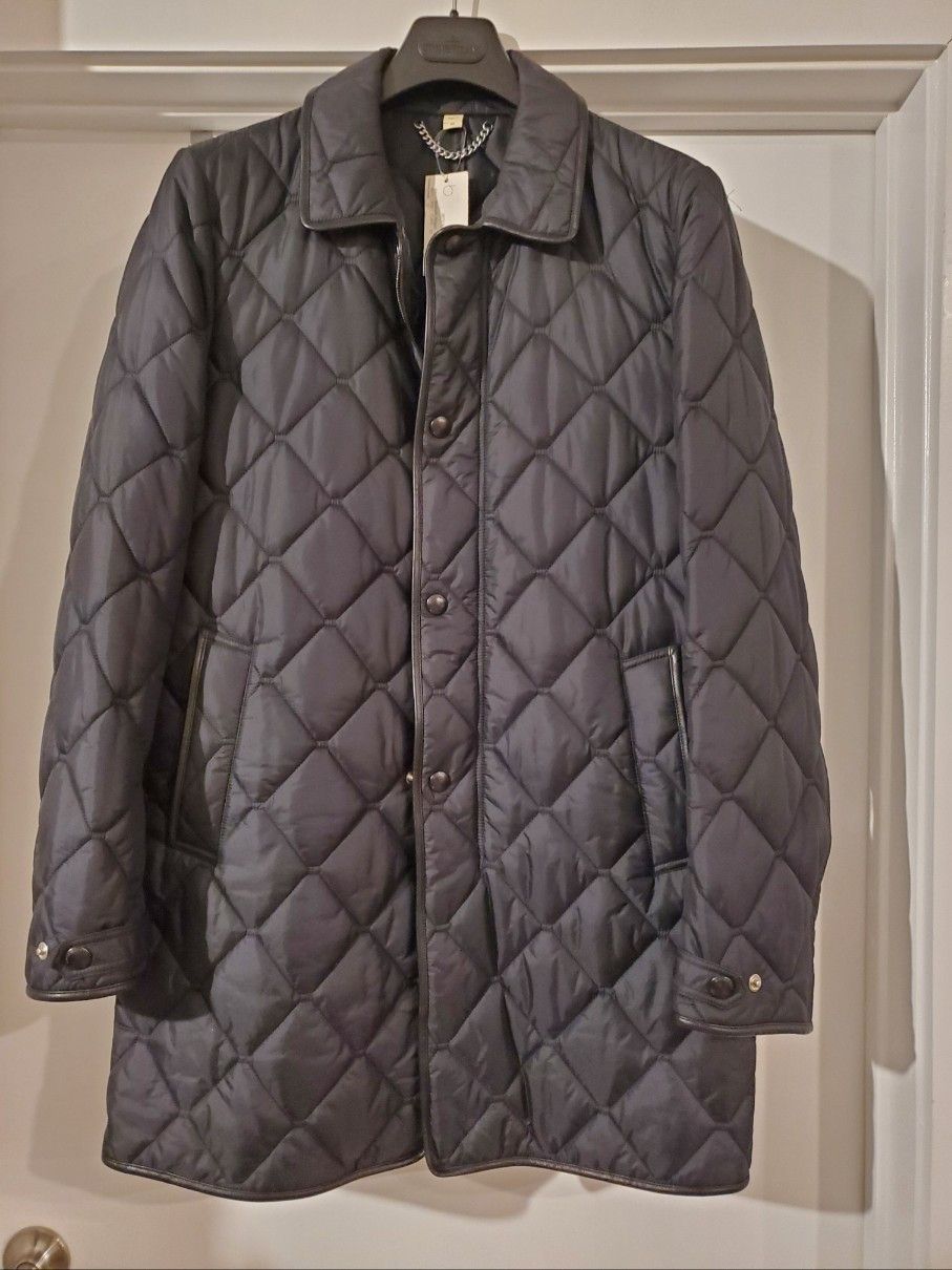 Burberry Burberry London Leather-trimmed Quilted Jacket Sz. 50 Size US M / EU 48-50 / 2 - 1 Thumbnail