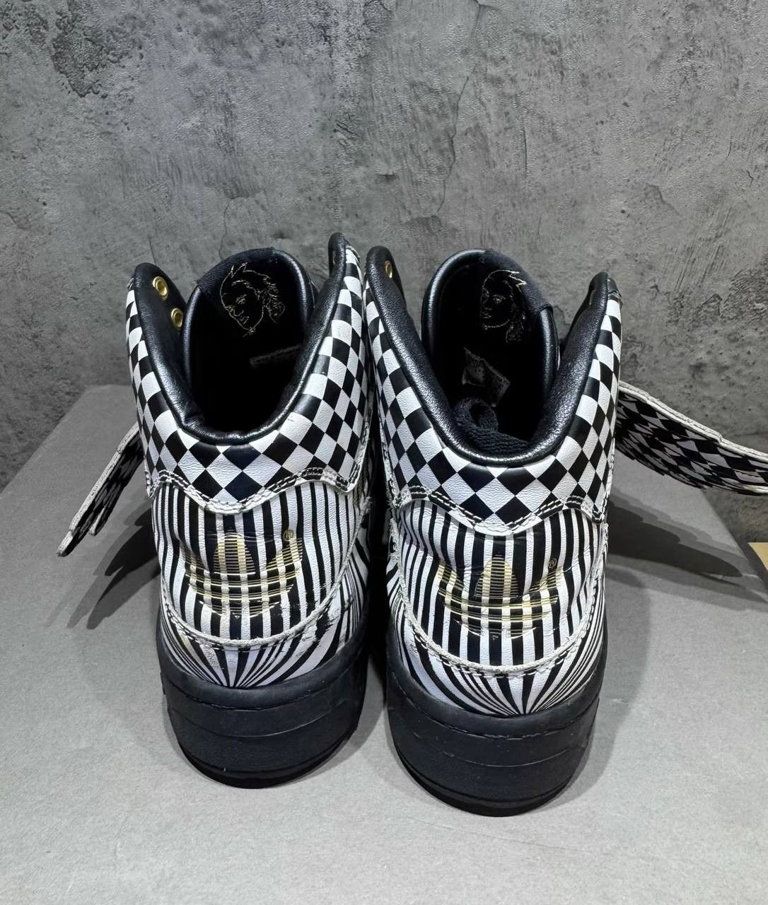 Adidas × Jeremy Scott Adidas Jeremyscott Black and White Checkered Wings sneaker Size US 8 / EU 41 - 2 Thumbnail
