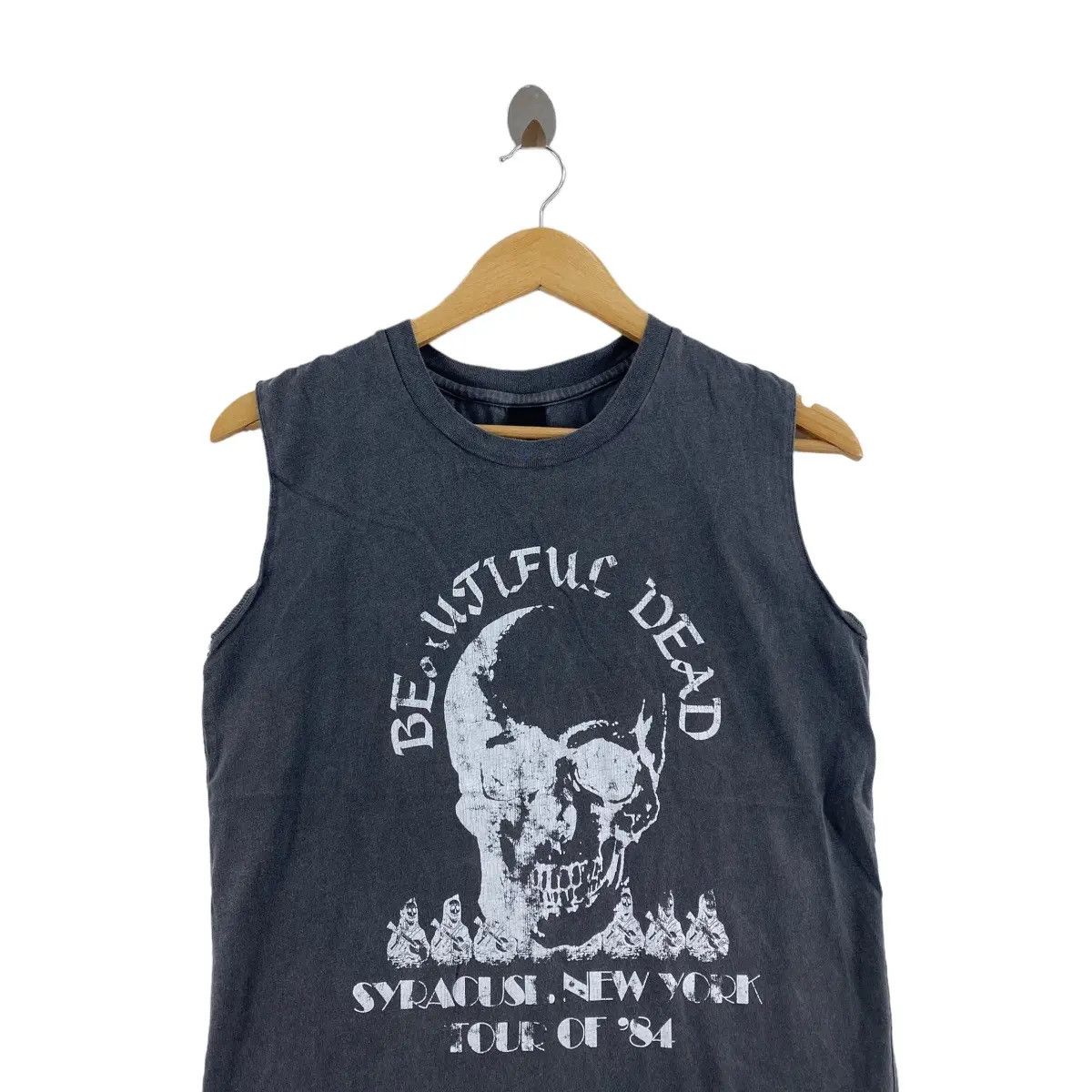 MOUSSY BEAUTIFUL DEAD SYRACUSE 1984 Tour Skull Tee Shirt Top Band Size S / US 4 / IT 40 - 3 Thumbnail