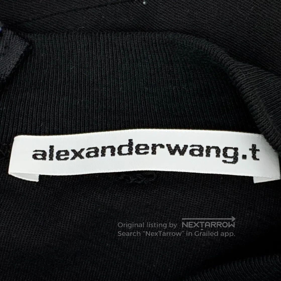 Alexander Wang Alexander Wang Black Ruffled Cross Design Cotton Short Sle Size S / US 4 / IT 40 - 5 Thumbnail