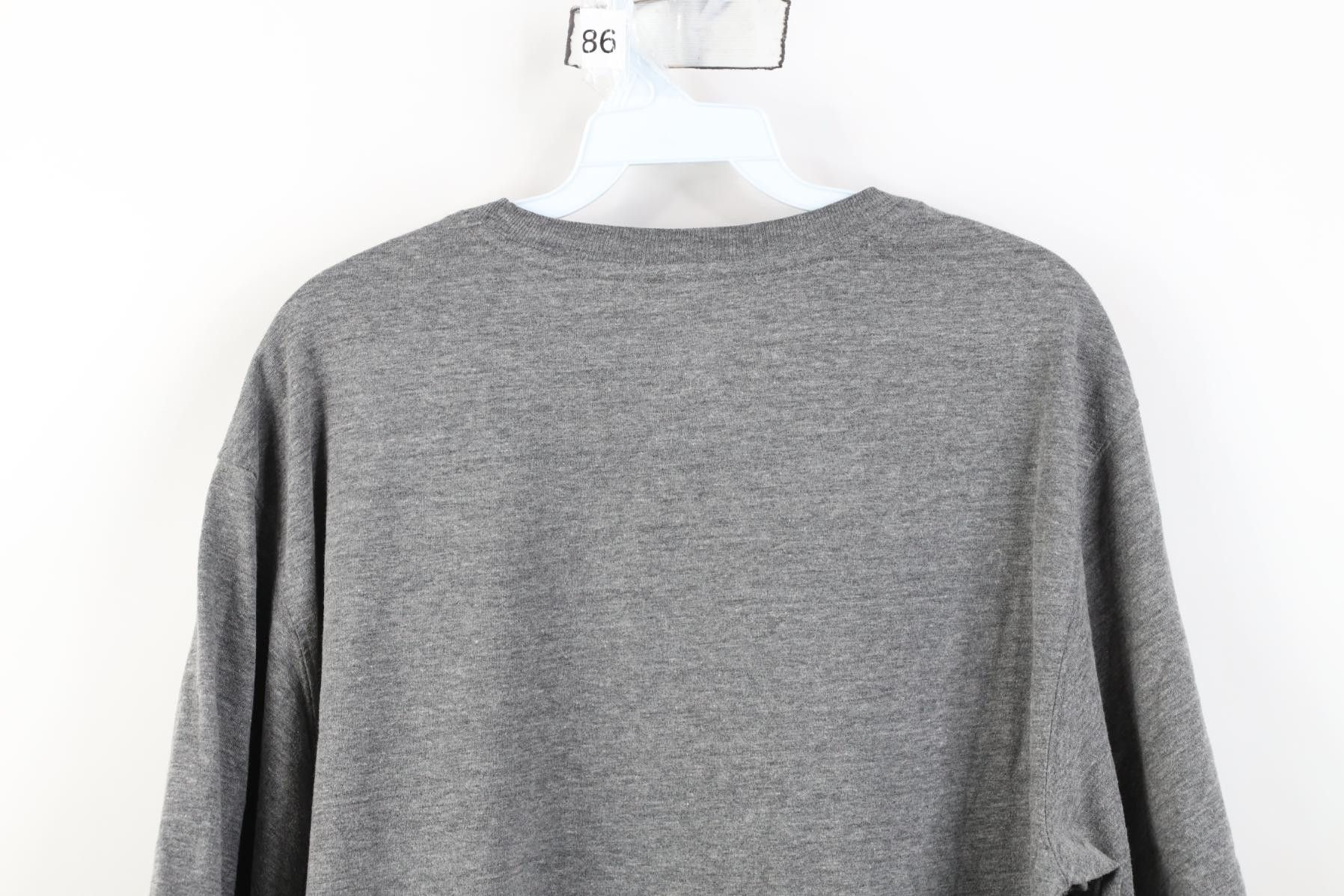 Vintage Vintage 90s Y2K Streetwear Blank Short Sleeve T-Shirt Gray Size US L / EU 52-54 / 3 - 8 Thumbnail