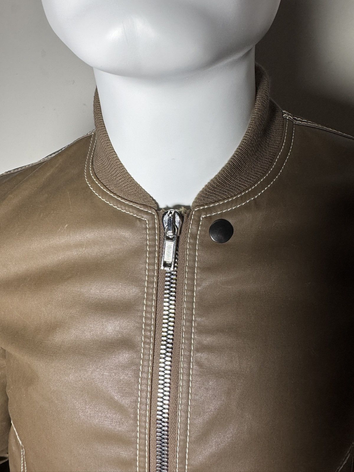 Rick Owens Drkshdw Rick Owens DRKSHDW Caramel Leather Bomber Jacket – FW17 Size US S / EU 44-46 / 1 - 4 Thumbnail