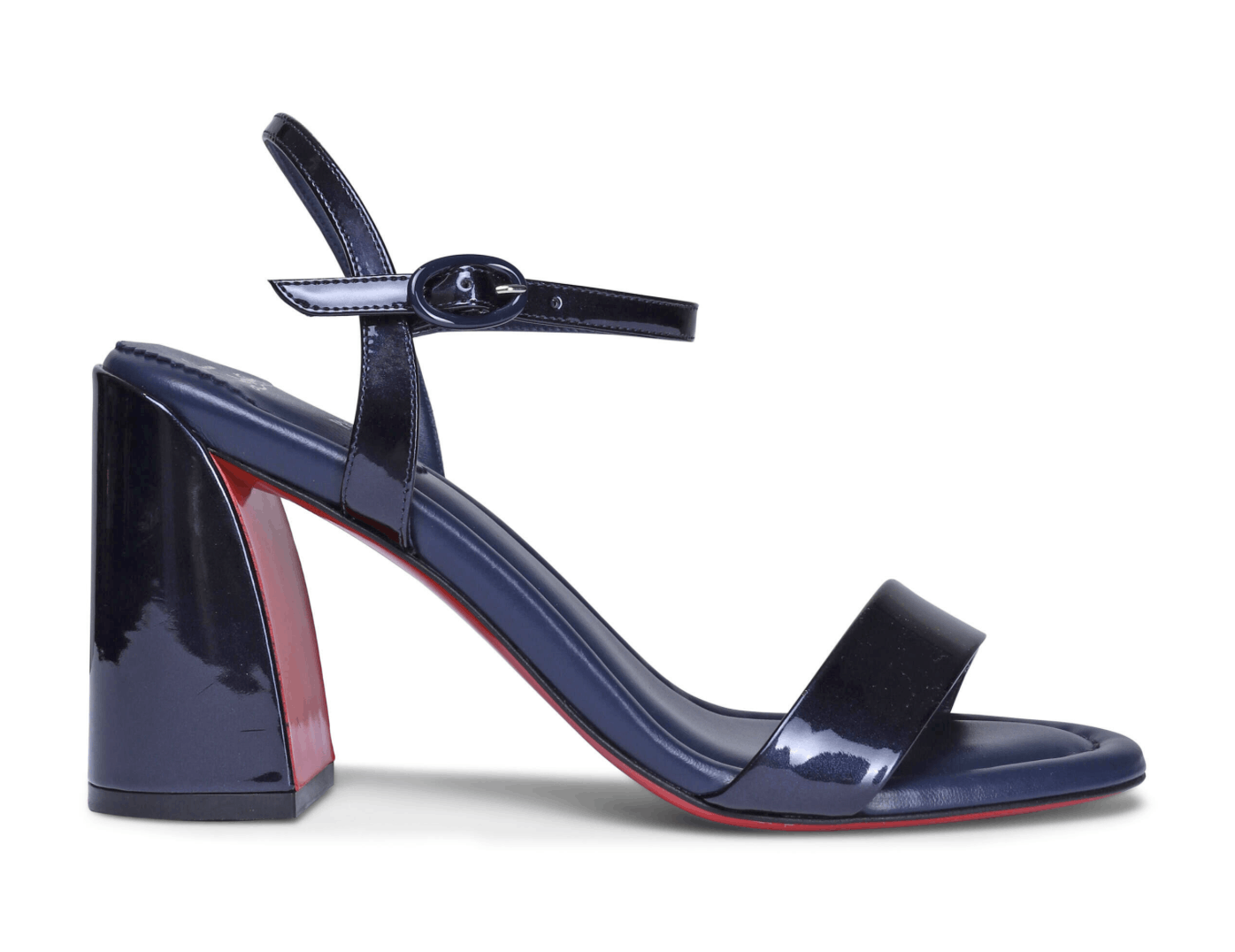 Miss Jane Sandal 85 Zaffiro Blue Ankle Strap Block Heel 40