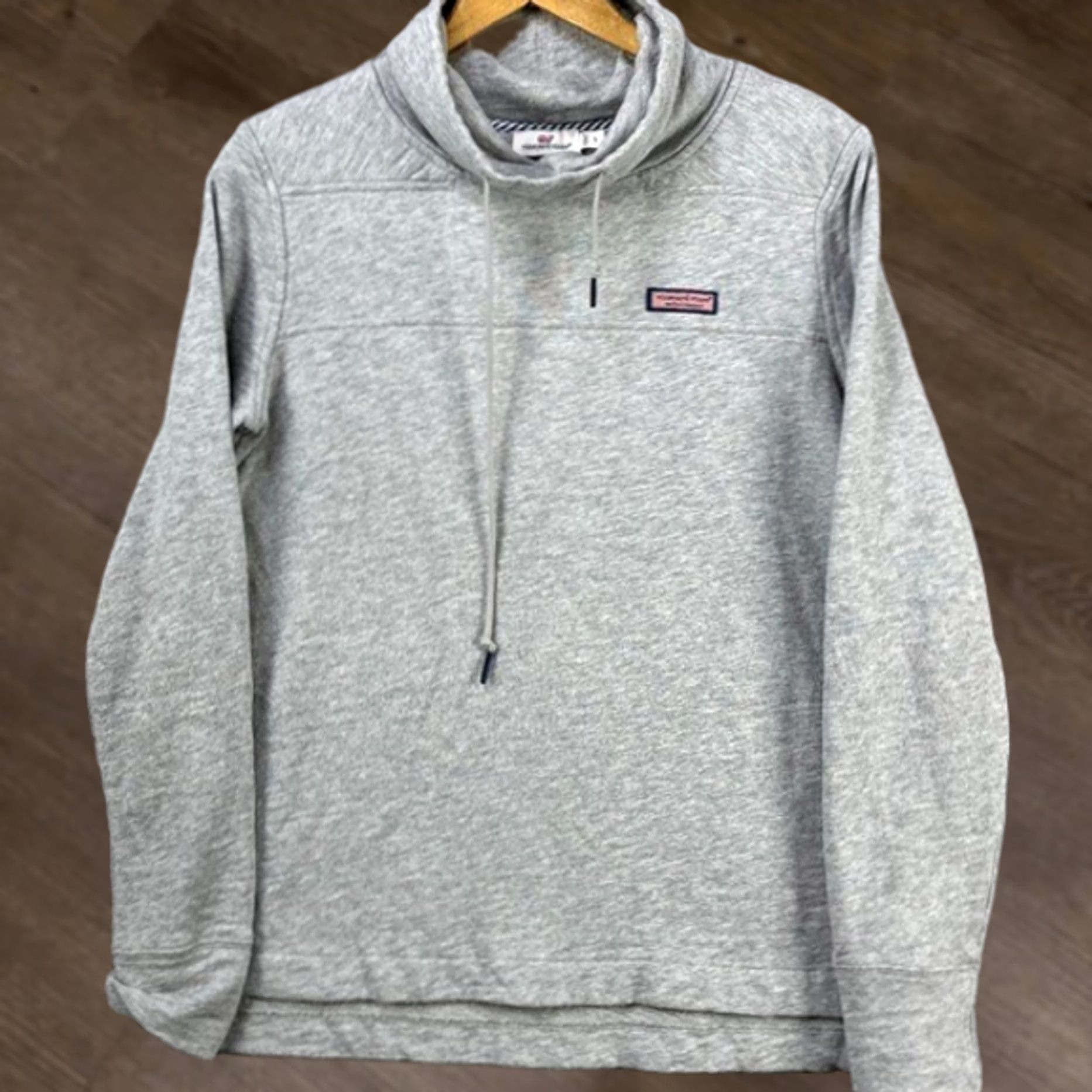 Vineyard Vines Vineyard Vines Sweatshirt Cowl Neck Mens Small Gray Drawstring Logo Pullover Size US S / EU 44-46 / 1 - 1 Thumbnail