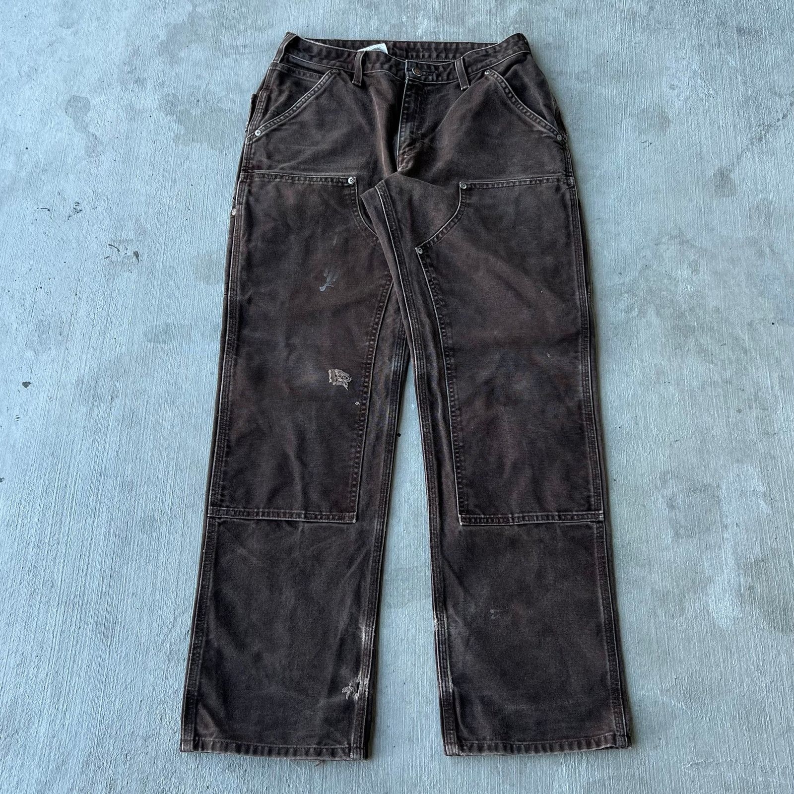 Carhartt × Vintage Vintage Y2K Carhartt WOMENS brown double knee work pants Size US 29 - 1 Thumbnail