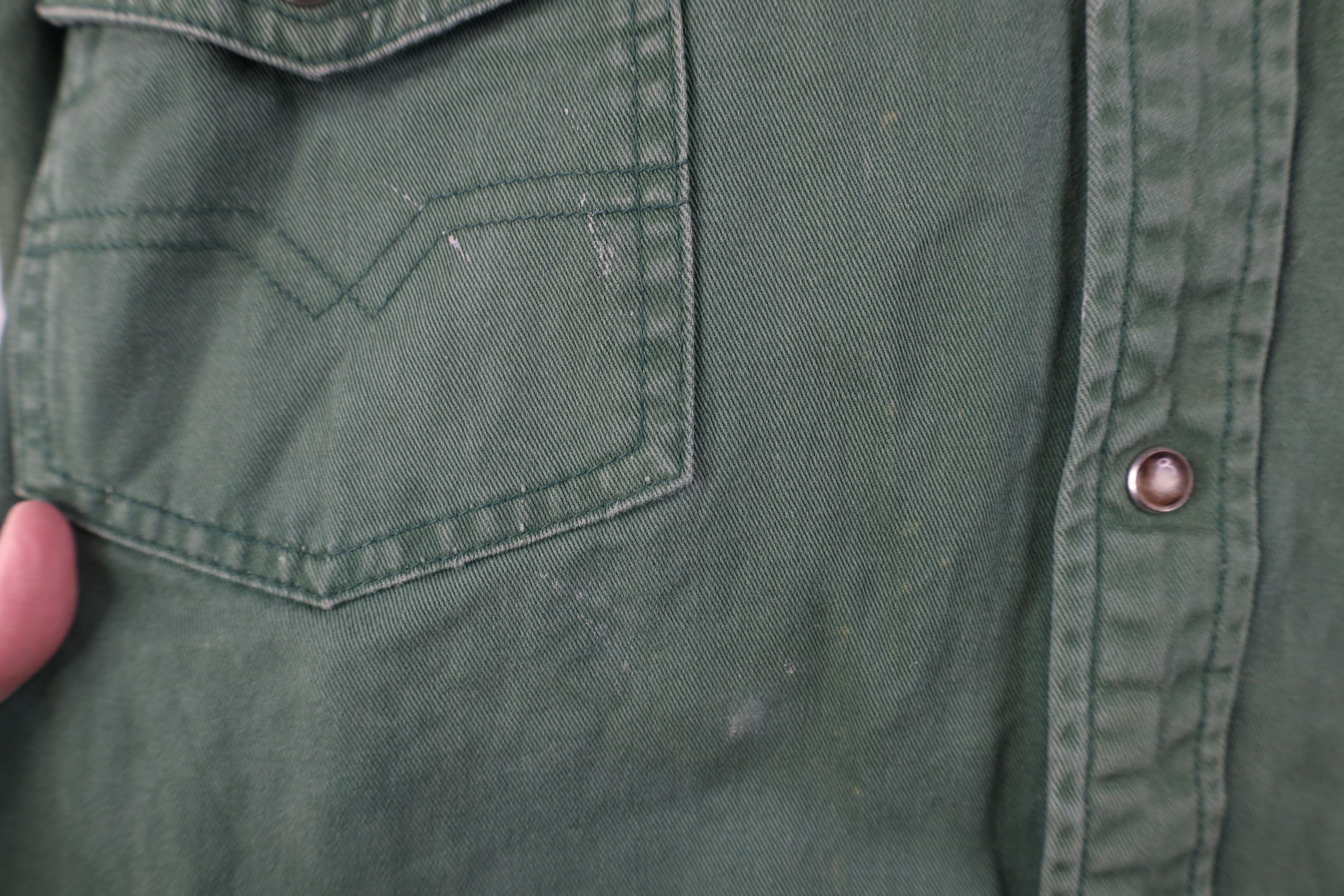 Vintage Vintage 90s Streetwear Heavy Twill Western Snap Button Shirt Size US XL / EU 56 / 4 - 6 Thumbnail